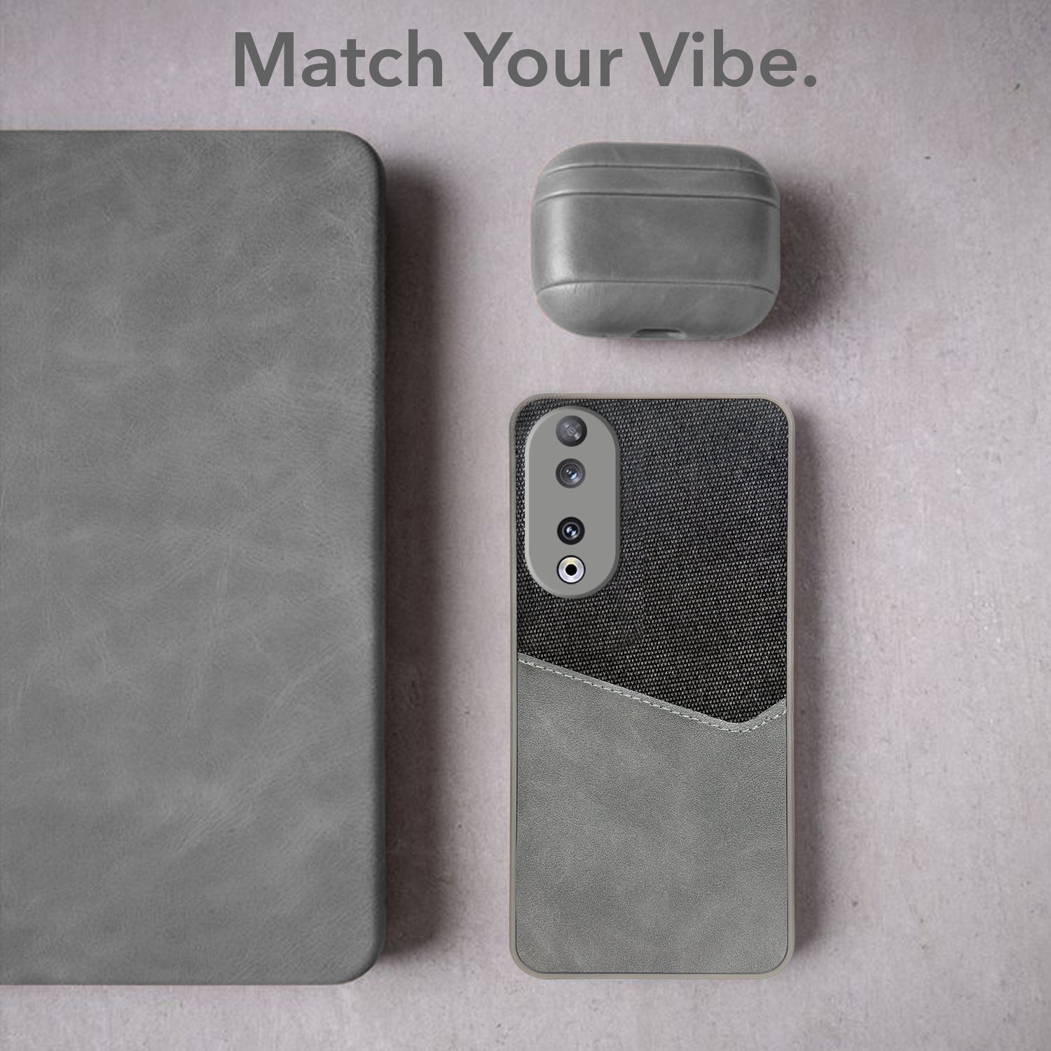 For Honor 90 5G Back Cover Case (Dual PU Leather Stitch | Professional Minimalist | Soft and Flexible)
