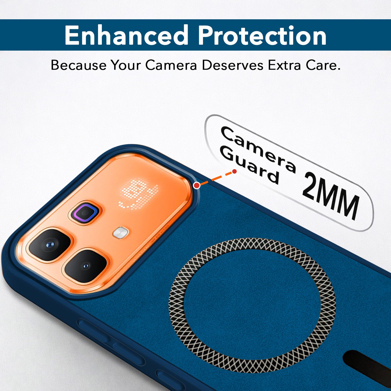 For Infinix Note 60 Pro 5G Back Cover Case Leather Finish (MagSafe Compatible Wireless Charging | Soft Touch | Camera Bump Protection)