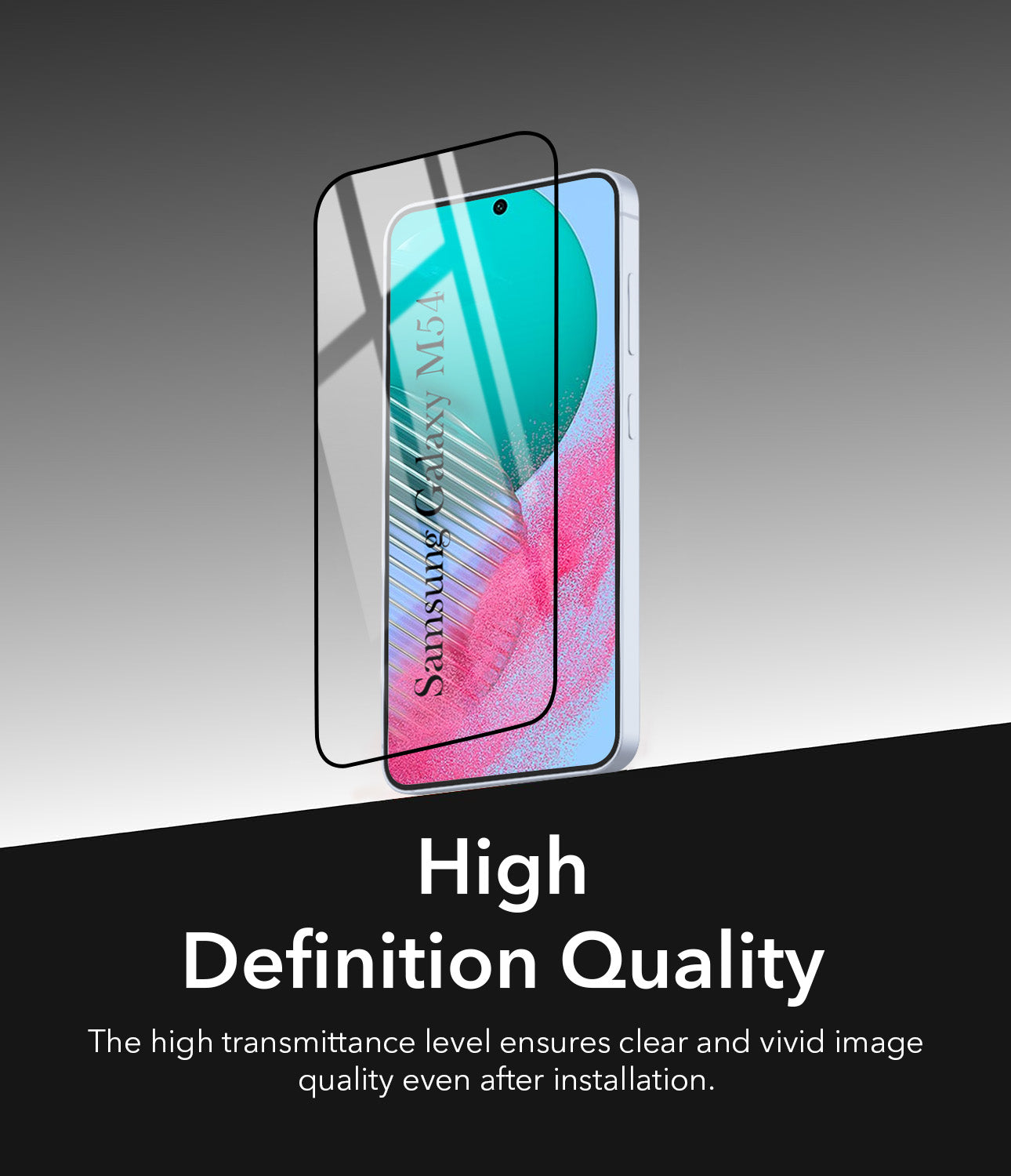 (Pack of 2) Tempered Glass For Samsung Galaxy M54 Military-Grade Gorilla Screen Protector With Installation Kit | Shatterproof, Full Coverage, HD Clear, Scratch Resistant