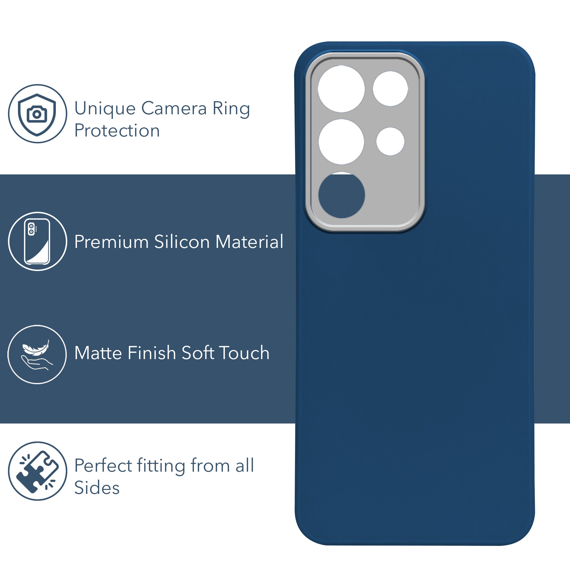 For Realme C85 5G | Realme Narzo 90x Back Cover Case Matte Silicone  (Dual Colour |Full Camera Protection | Sleek and Professional) "