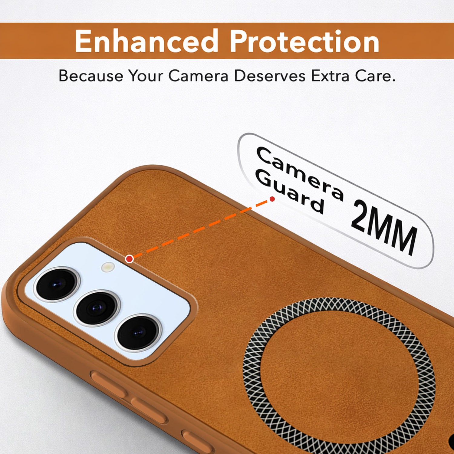For Samsung Galaxy S24 FE Back Cover Case Leather Finish (MagSafe Compatible Wireless Charging | Soft Touch | Camera Bump Protection)