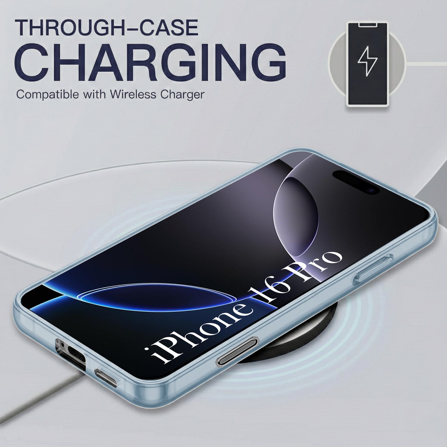 For Apple iPhone 16 Pro Back Cover Case Silicone (Slim Paper Thin | Camera Protection Bump | Minimalist Professional | Soft Flexible)