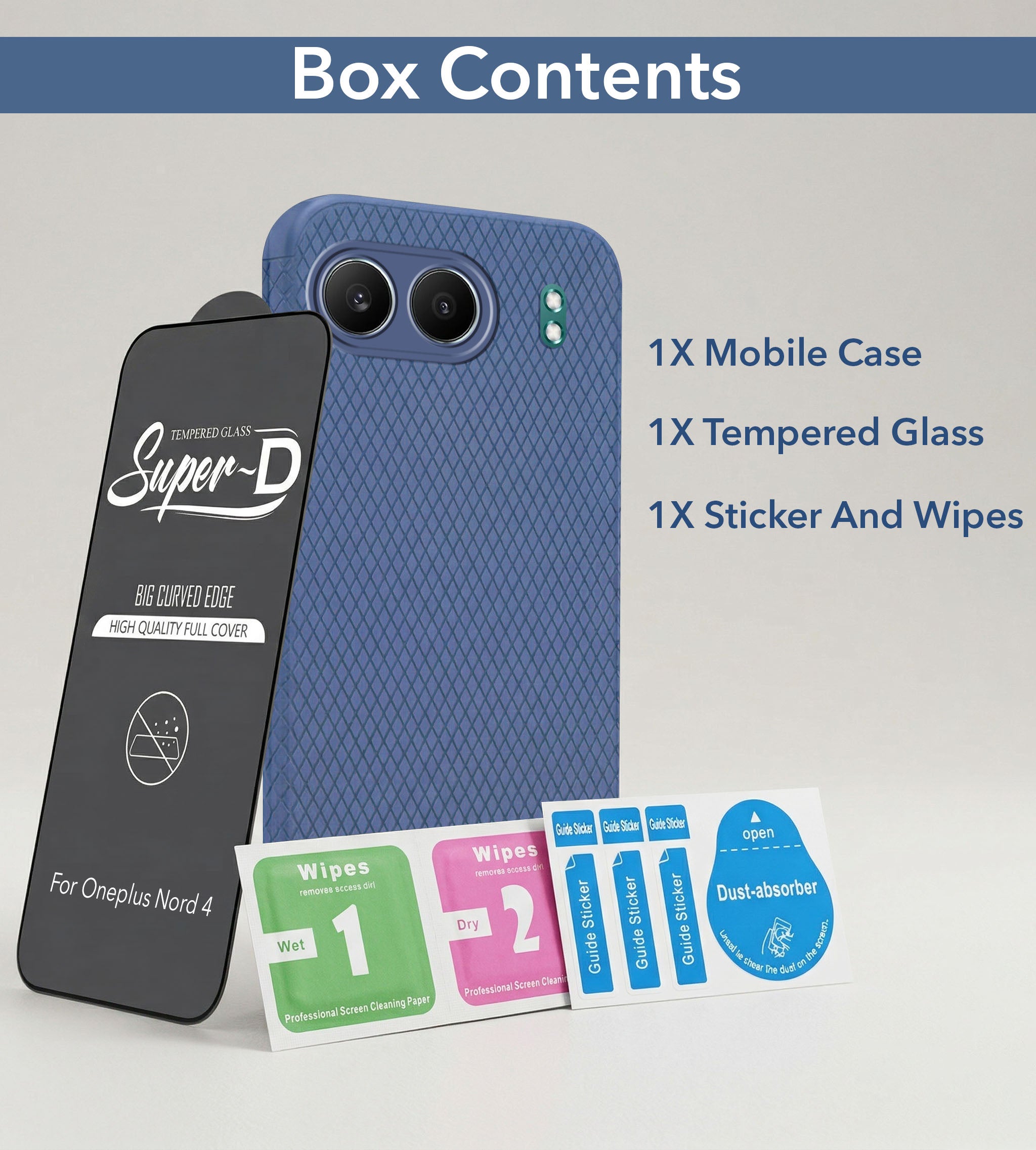For Oneplus Nord 4 Combo with Back Cover and 9H Tempered Glass (Liquid Silicone | Camera Protection | Oleophobic Coating Screen Glass)