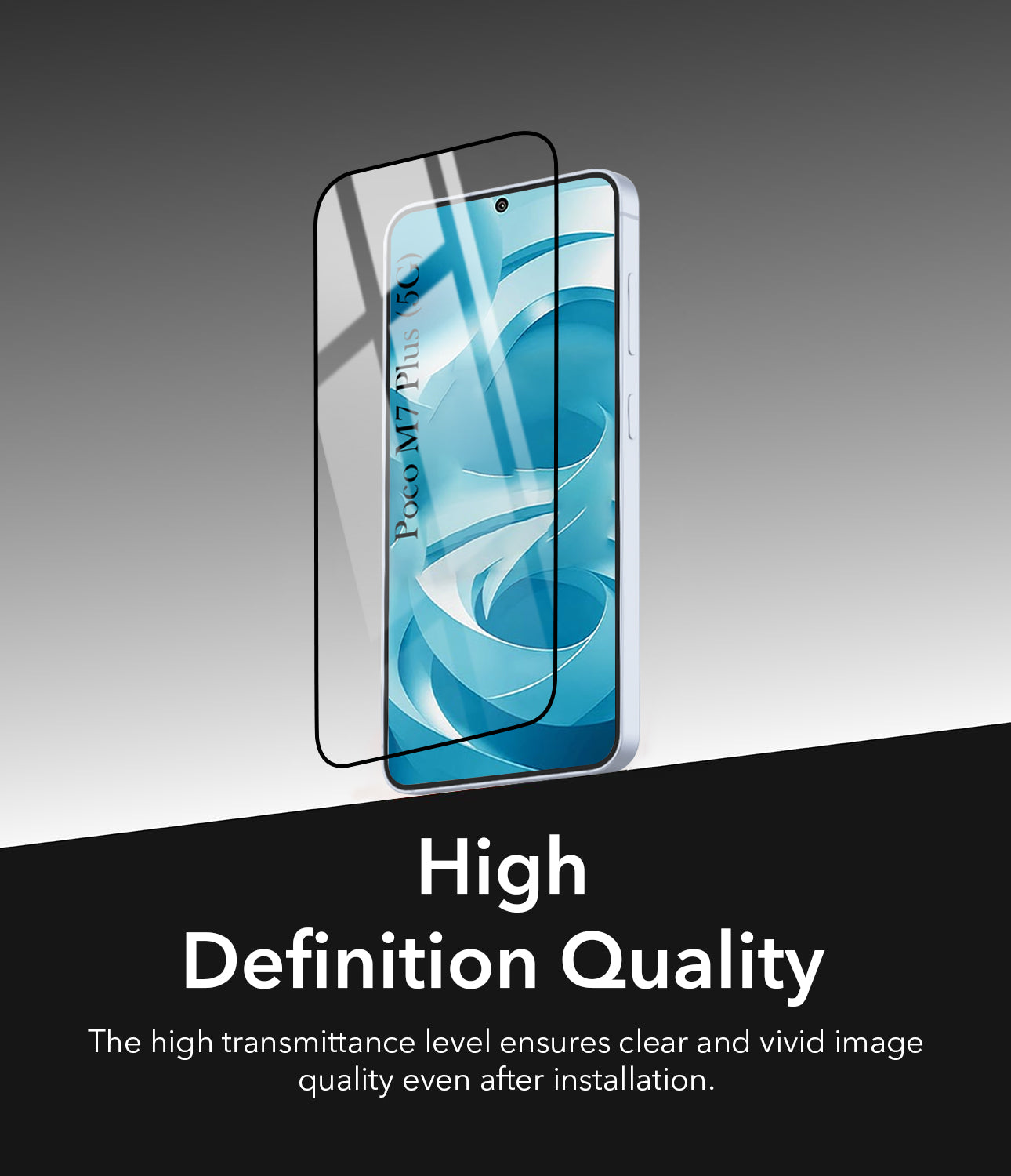 (Pack of 2) Tempered Glass For Poco M7 Plus 5G Military-Grade Gorilla Screen Protector With Installation Kit | Shatterproof, Full Coverage, HD Clear, Scratch Resistant