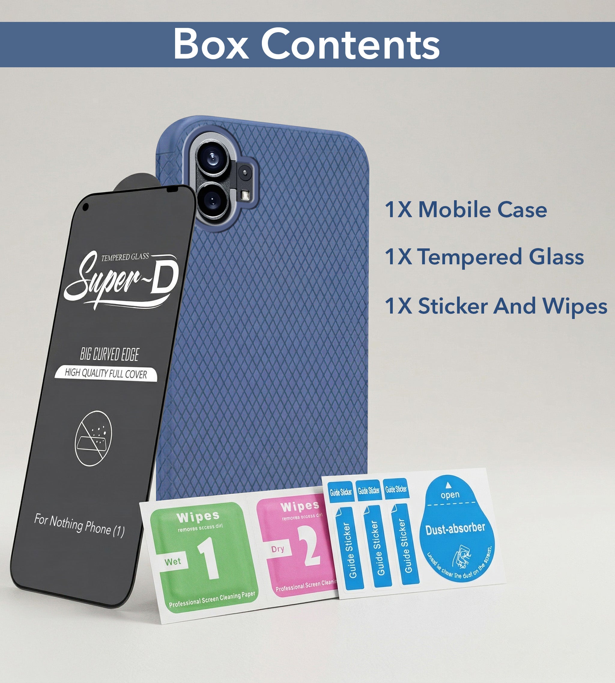 For Nothing Phone 1 Combo with Back Cover and 9H Tempered Glass (Liquid Silicone | Camera Protection | Oleophobic Coating Screen Glass)