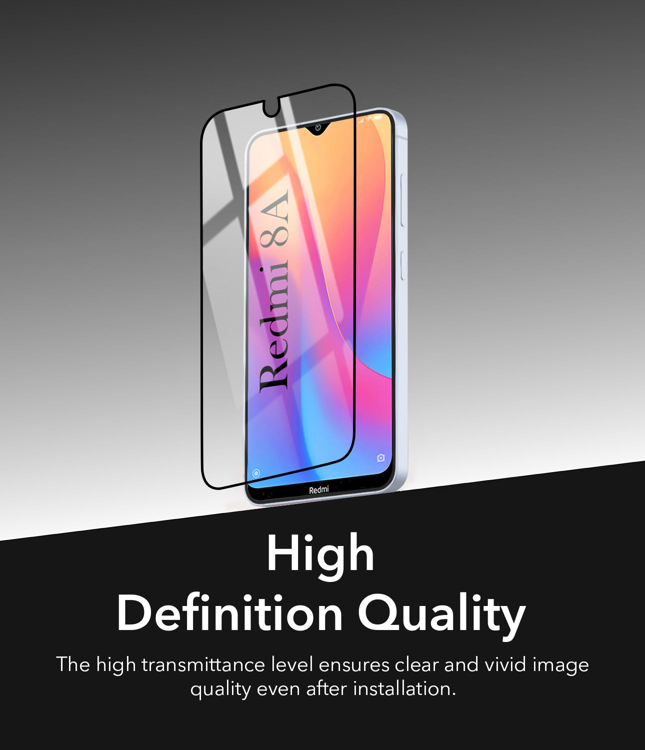 (Pack of 2) Tempered Glass For Redmi 8A Military-Grade Gorilla Screen Protector With Installation Kit | Shatterproof, Full Coverage, HD Clear, Scratch Resistant