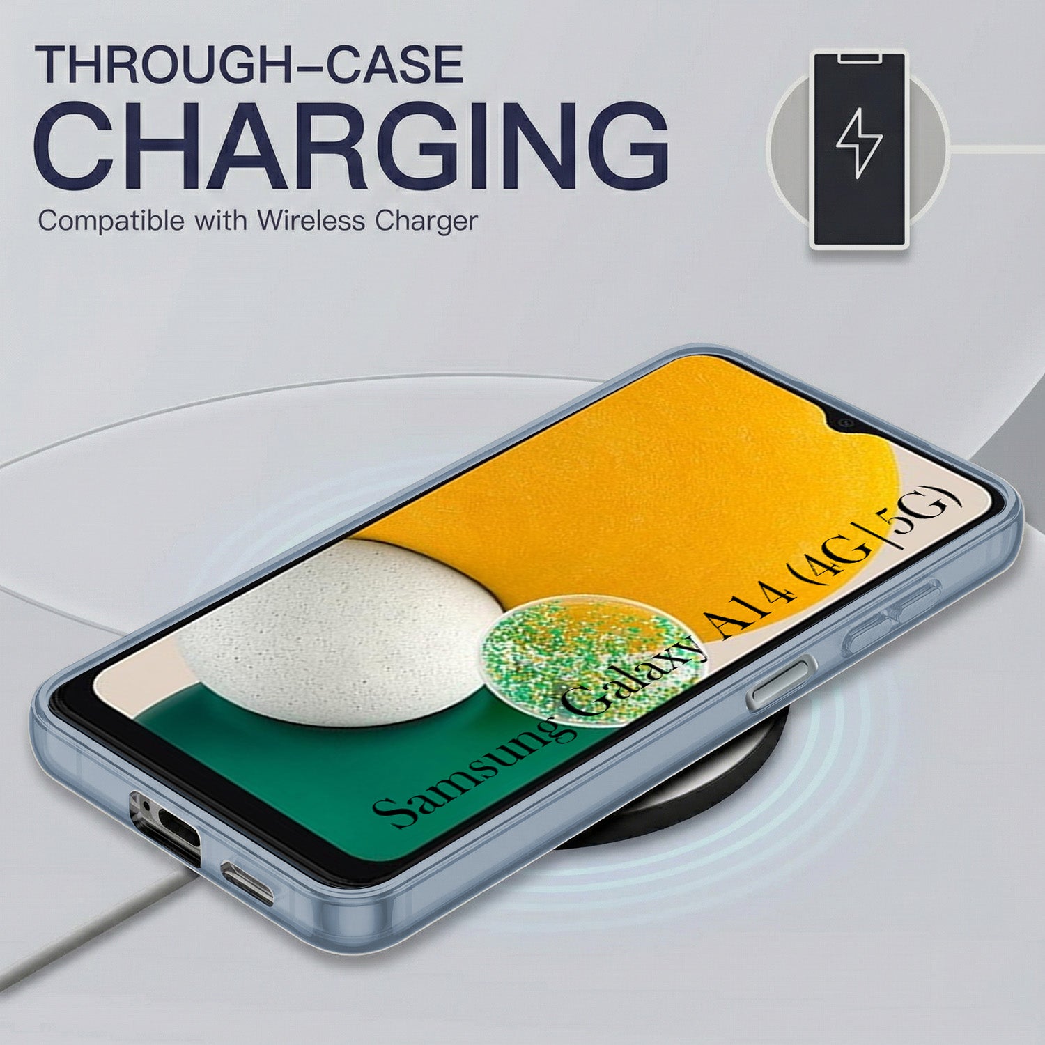 for Samsung Galaxy A14 4G | 5G Back Cover Case Silicone (Slim Paper Thin | Camera Protection Bump | Minimalist Professional | Soft Flexible)