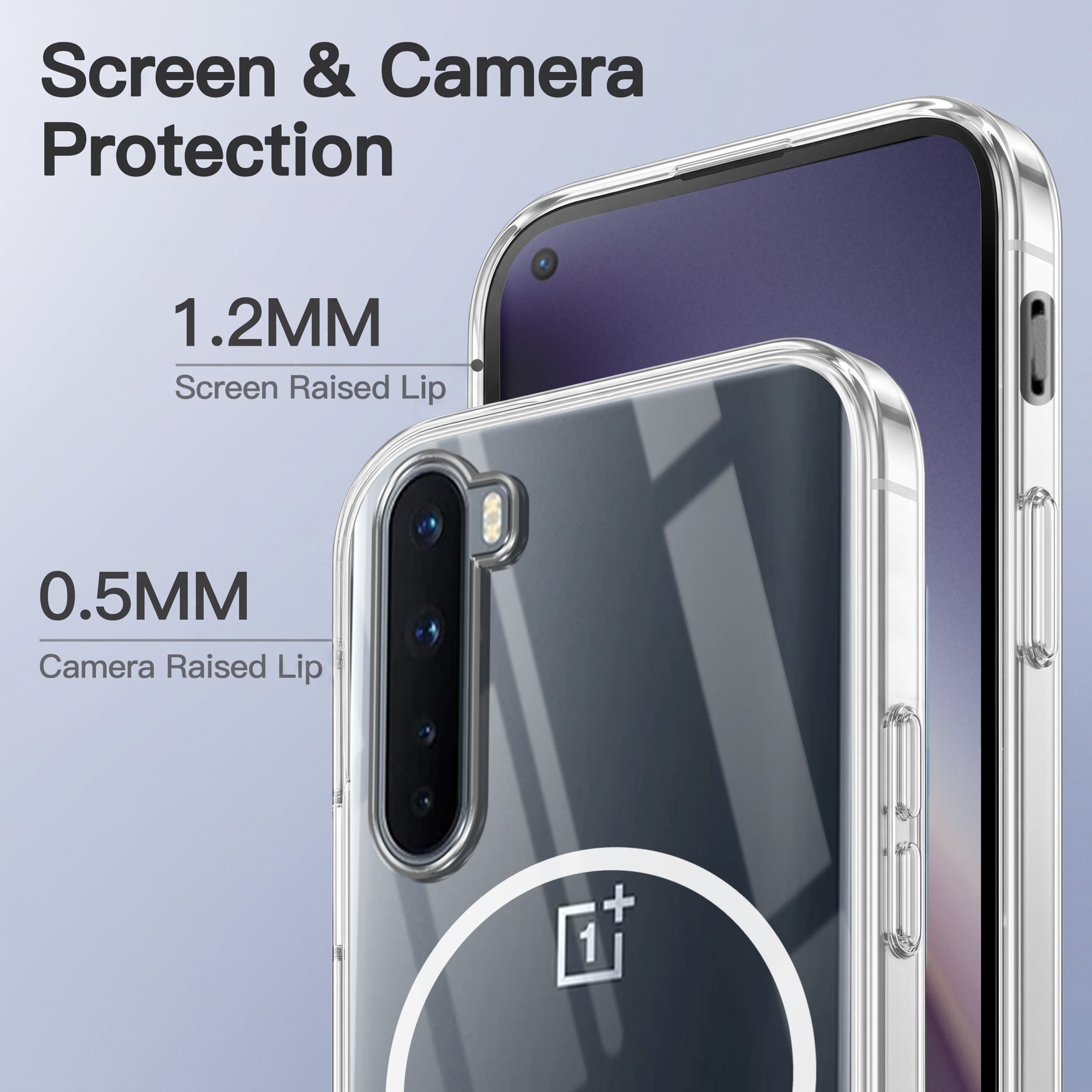 For Oneplus Nord Back Case Cover Crystal Anti Yellow (Unbreakable PC | MagSafe Wireless Charging Support |Camera Protection Bump)