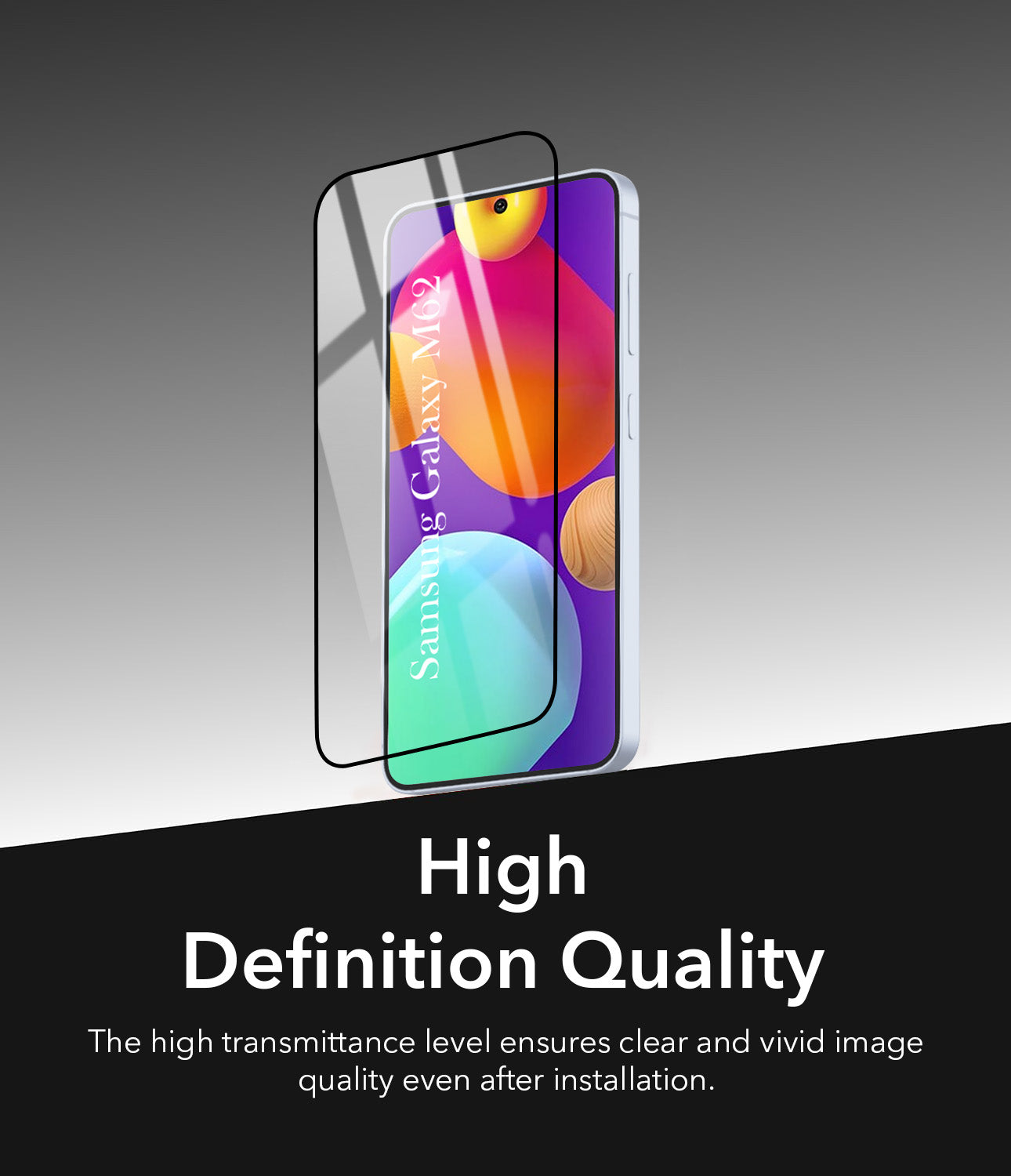 Tempered Glass For Samsung Galaxy M62 Military-Grade Gorilla Screen Protector With Installation Kit | Shatterproof, Full Coverage, HD Clear, Scratch Resistant (Pack of 1)