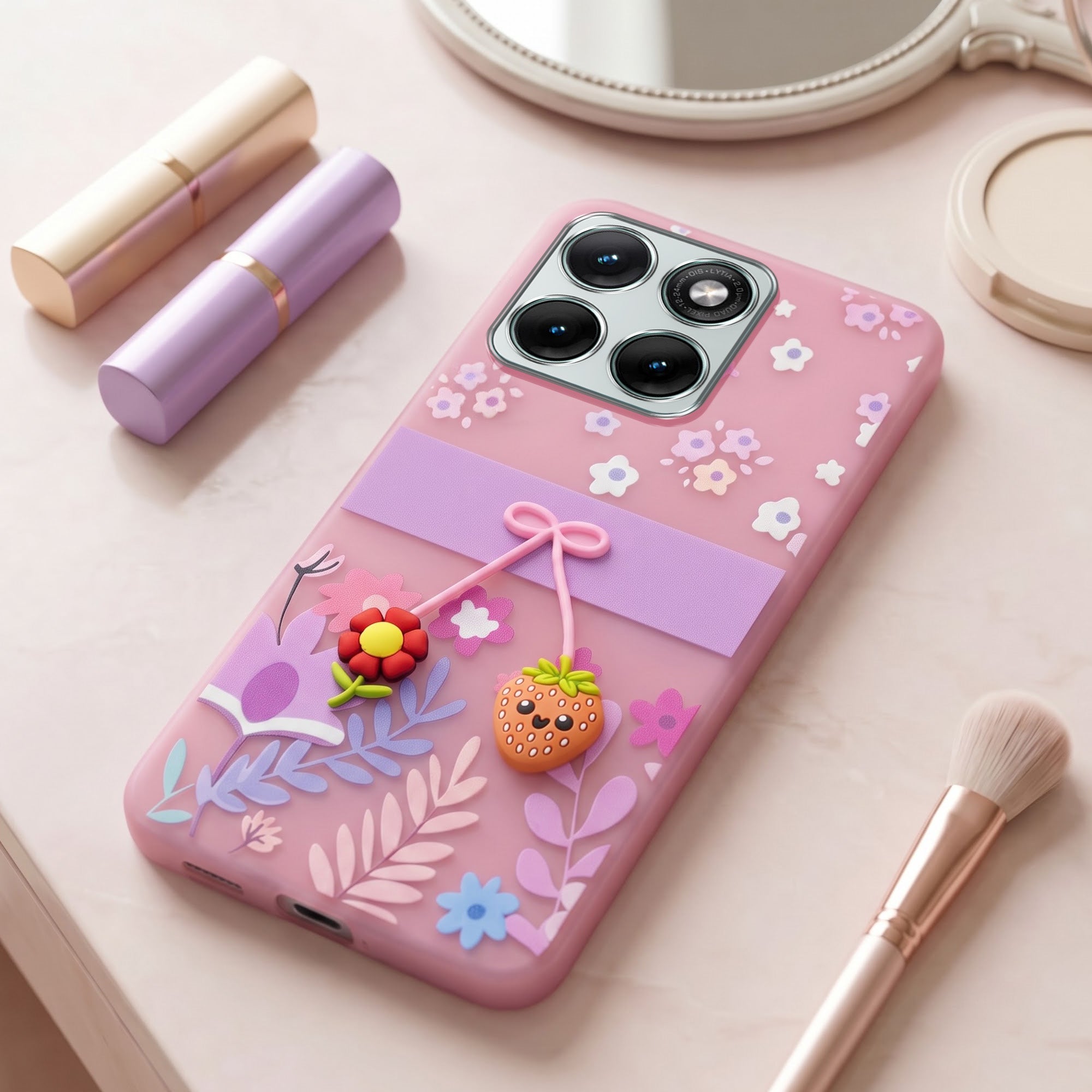 For Motorola Moto Edge 70 Fusion Back Cover Case (3D Cute Cartoons | Hard Back Side Soft | Matte Premium Finish | HD Printing)