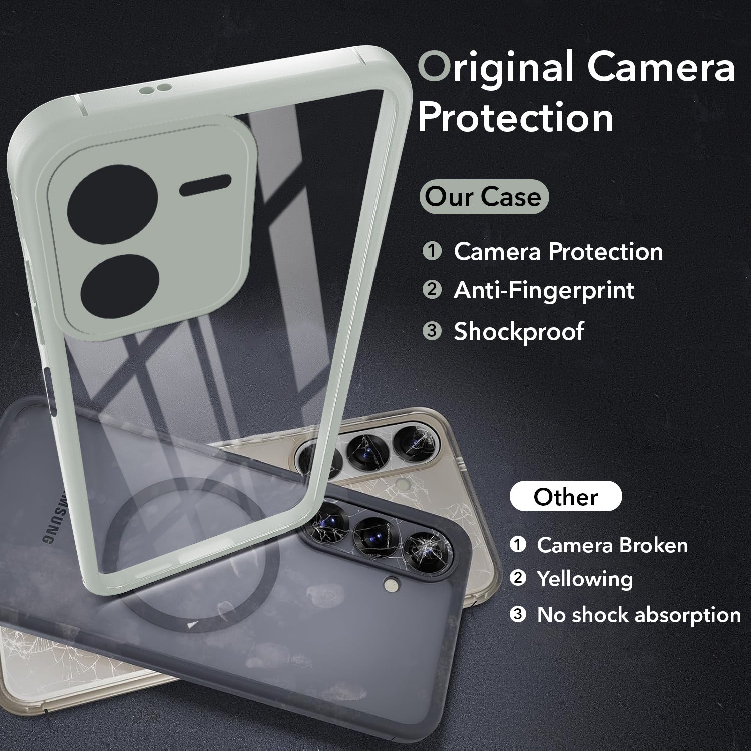 For vivo iQOO Z9 Back Cover Case Ultra-Hybrid (Lifetime Anti Yellow | Anti Scratch | Crystal Clear Shockproof)
