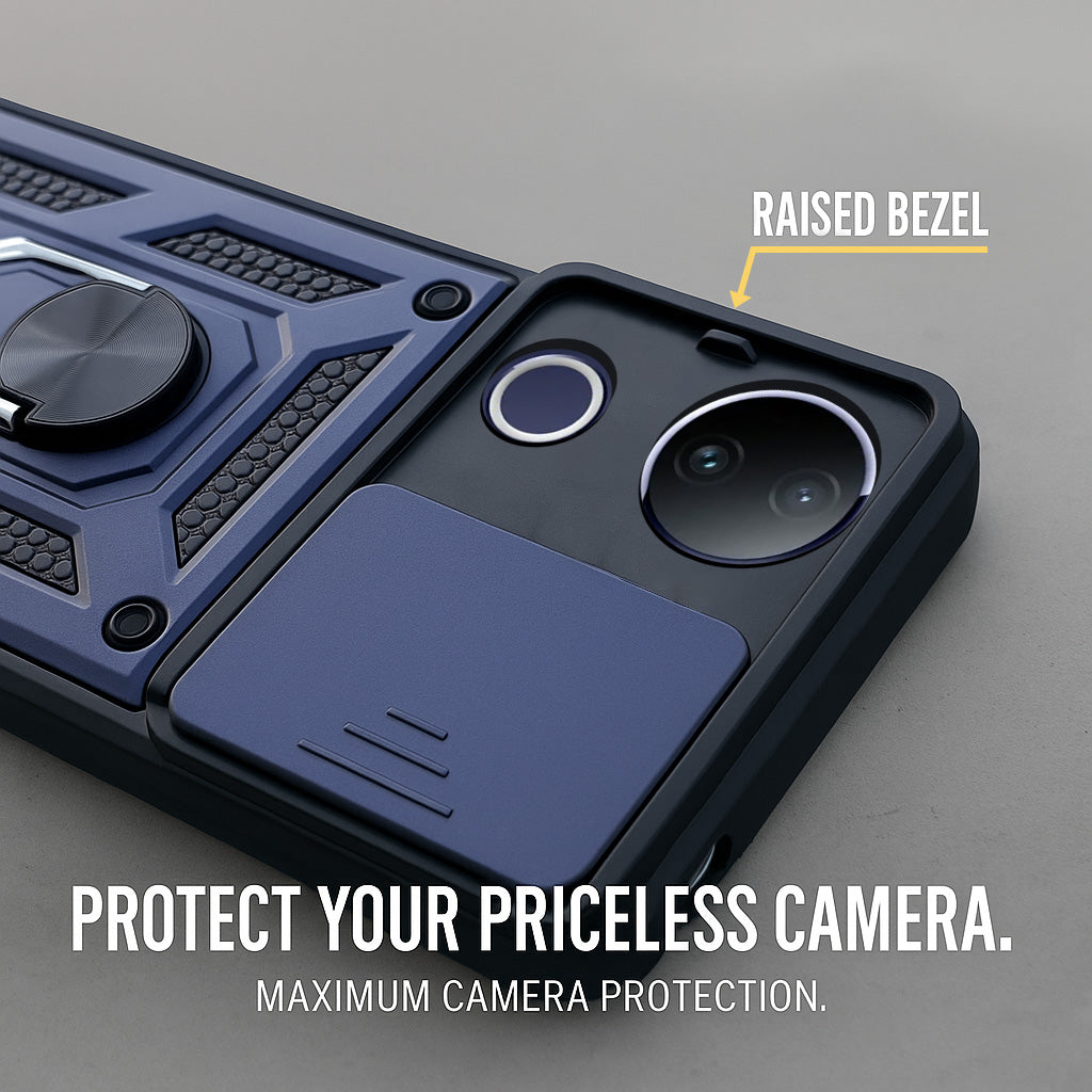 For Vivo T4R Back Cover Case (Hybrid Dual Armor Polycarbonate)