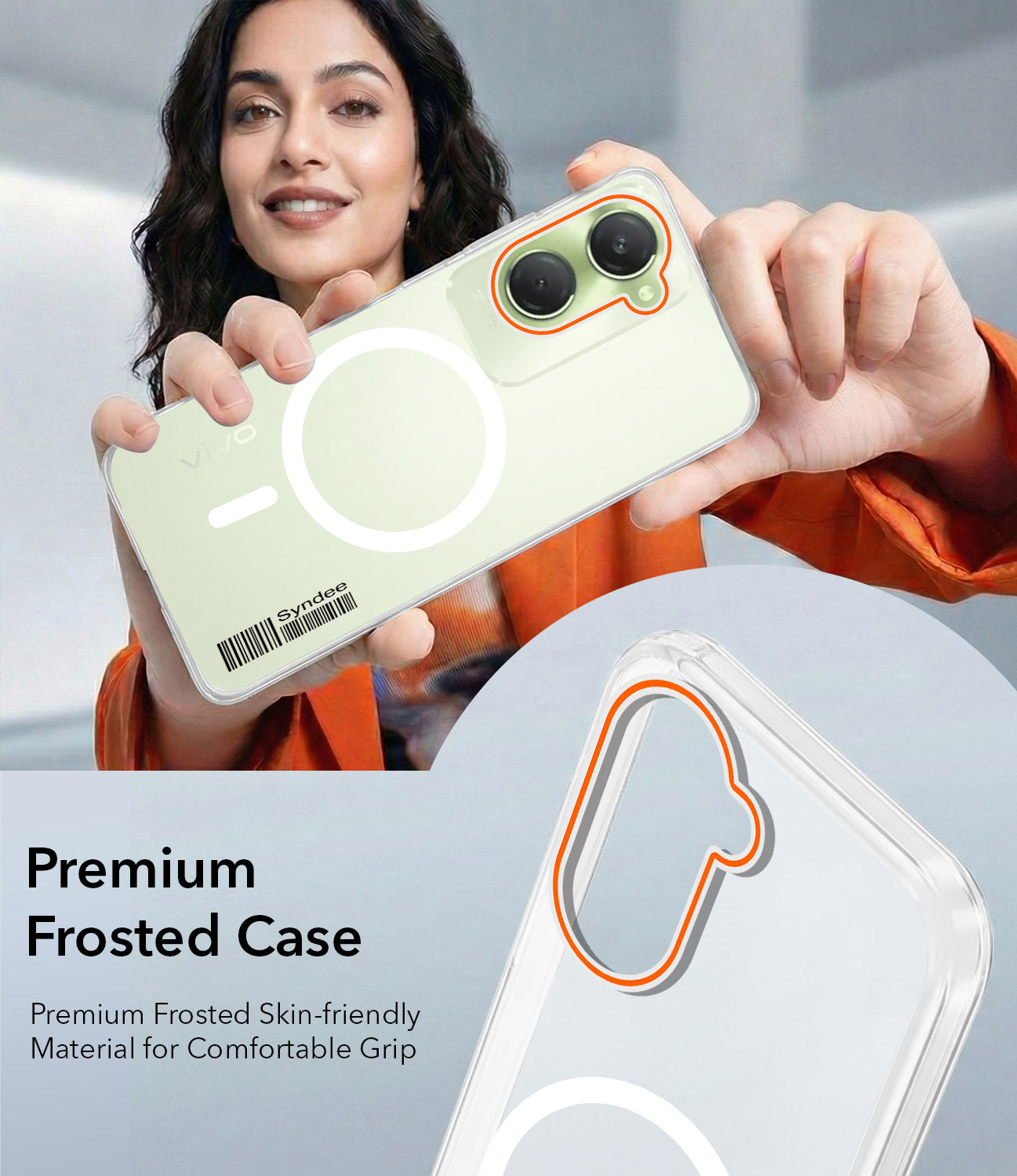 For Vivo T3 Lite 5G | Vivo Y28s 5G Back Cover Case (Soft Touch | Camera Bump Protection | MagSafe Compatible | Matte Finish)