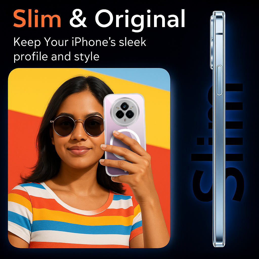 For Realme 14 Pro Back Cover Case Lifetime Anti-Yellow MagSafe Compatible Clear (Sleek Hard Crystal | Shockproof and Camera Protection)