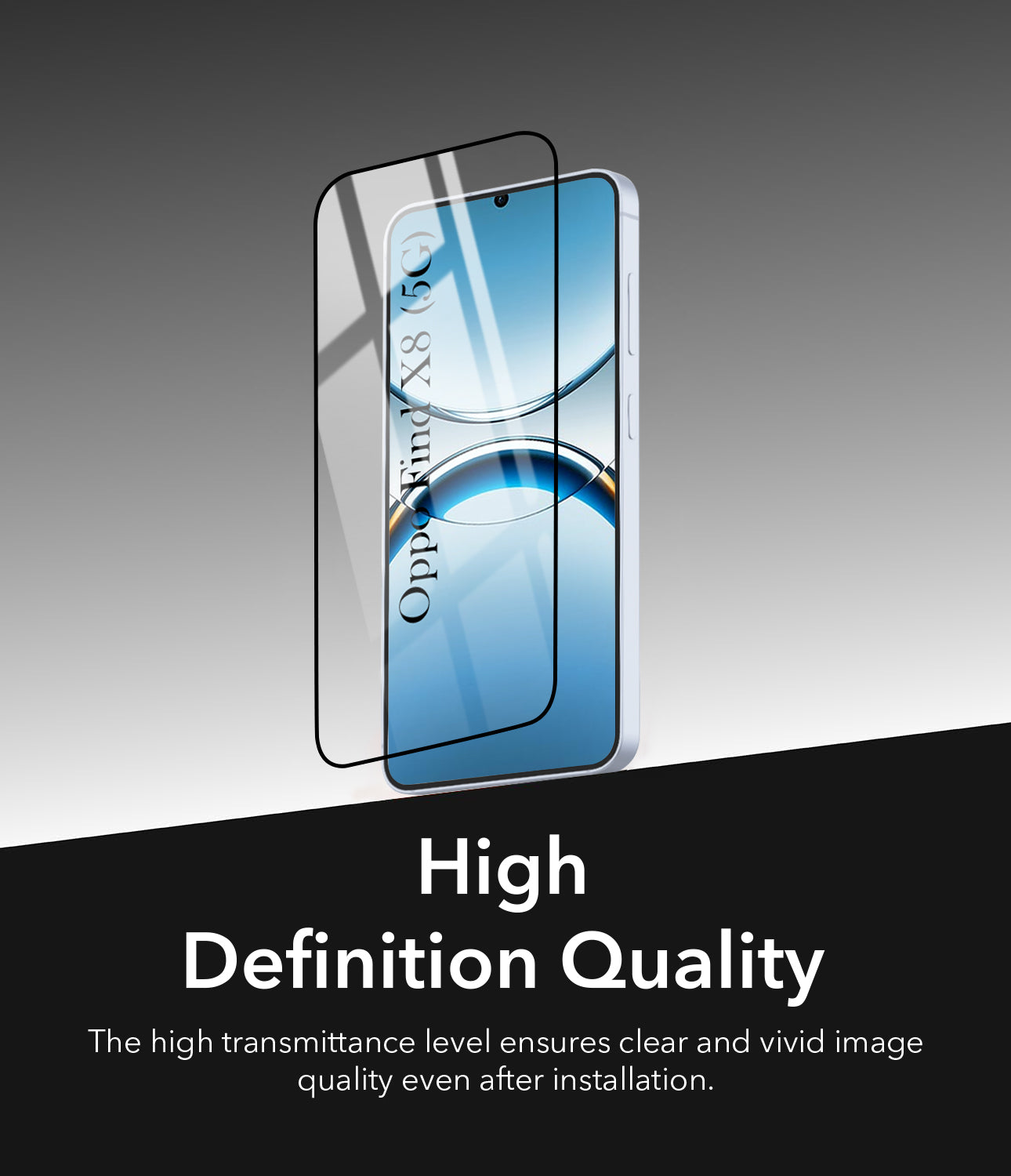 Tempered Glass For Oppo Find X8 Military-Grade Gorilla Tempered Glass Screen Protector With Installation Kit | Shatterproof, Full Coverage, HD Clear, Scratch Resistant (Pack of 1) (Copy)