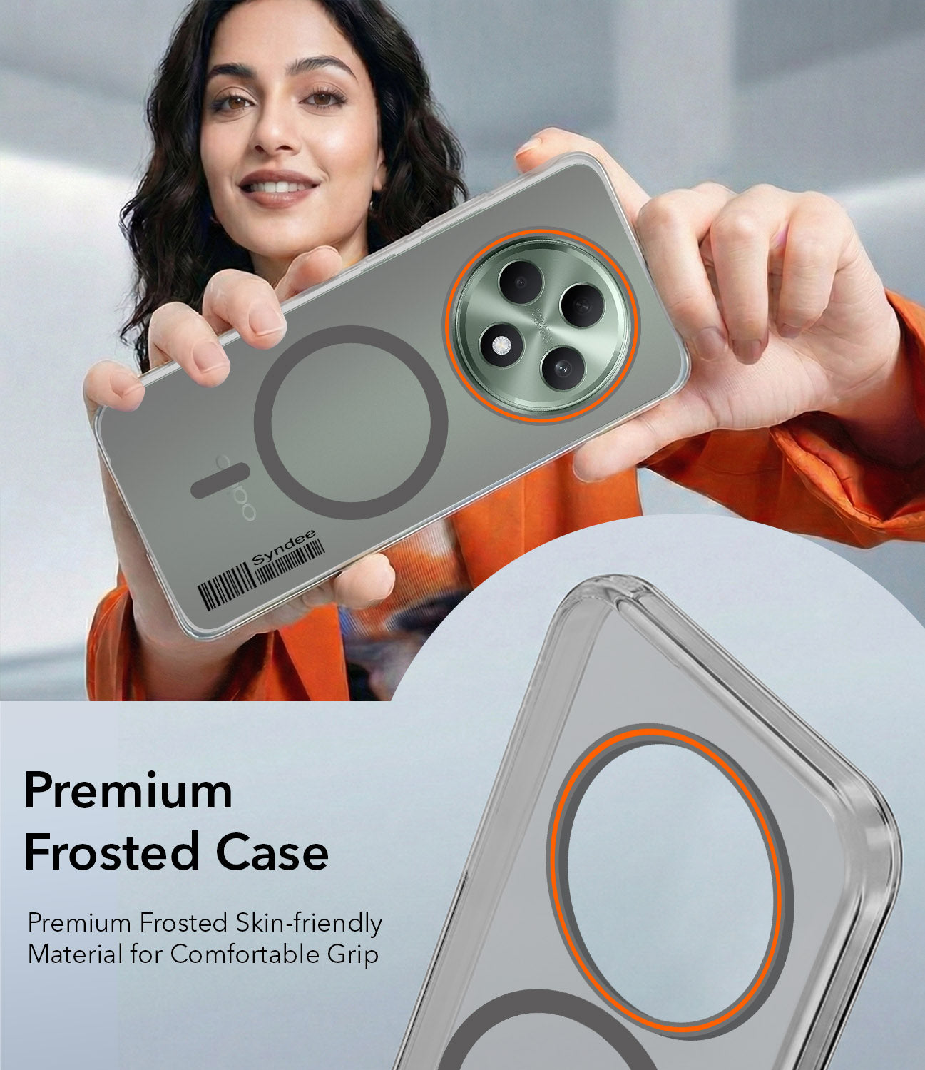 For Oppo Reno 12F Back Cover Case (Soft Touch | Camera Bump Protection | MagSafe Compatible | Matte Finish)