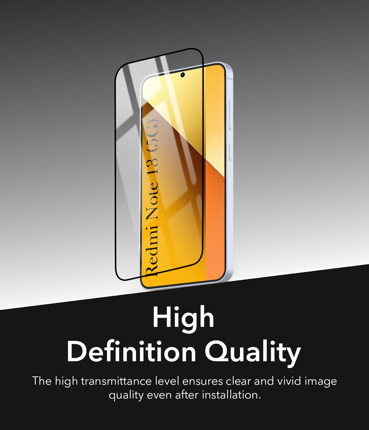 Tempered Glass For Redmi Note 13 5G Military-Grade Gorilla Screen Protector With Installation Kit | Shatterproof, Full Coverage, HD Clear, Scratch Resistant (Pack of 1)