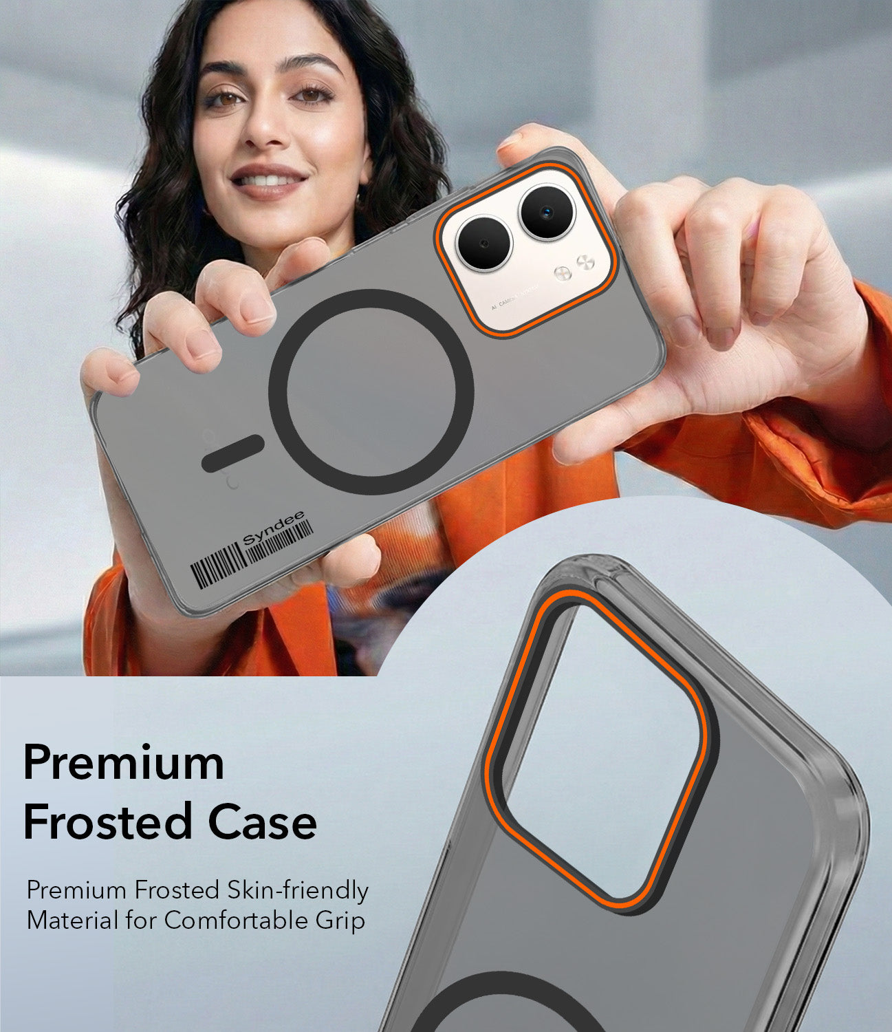 For Oppo A5X Back Cover Case (Soft Touch | Camera Bump Protection | MagSafe Compatible | Matte Finish)