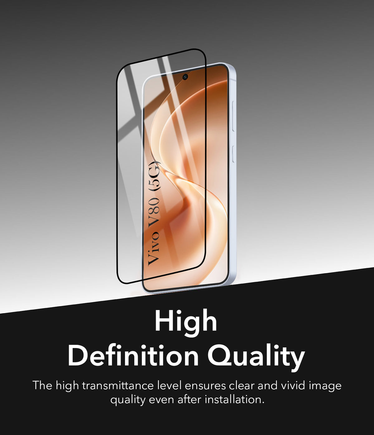 (Pack of 2) Tempered Glass For Vivo V80 5G Military-Grade Gorilla Tempered Glass Screen Protector With Installation Kit | Shatterproof, Full Coverage, HD Clear, Scratch Resistant