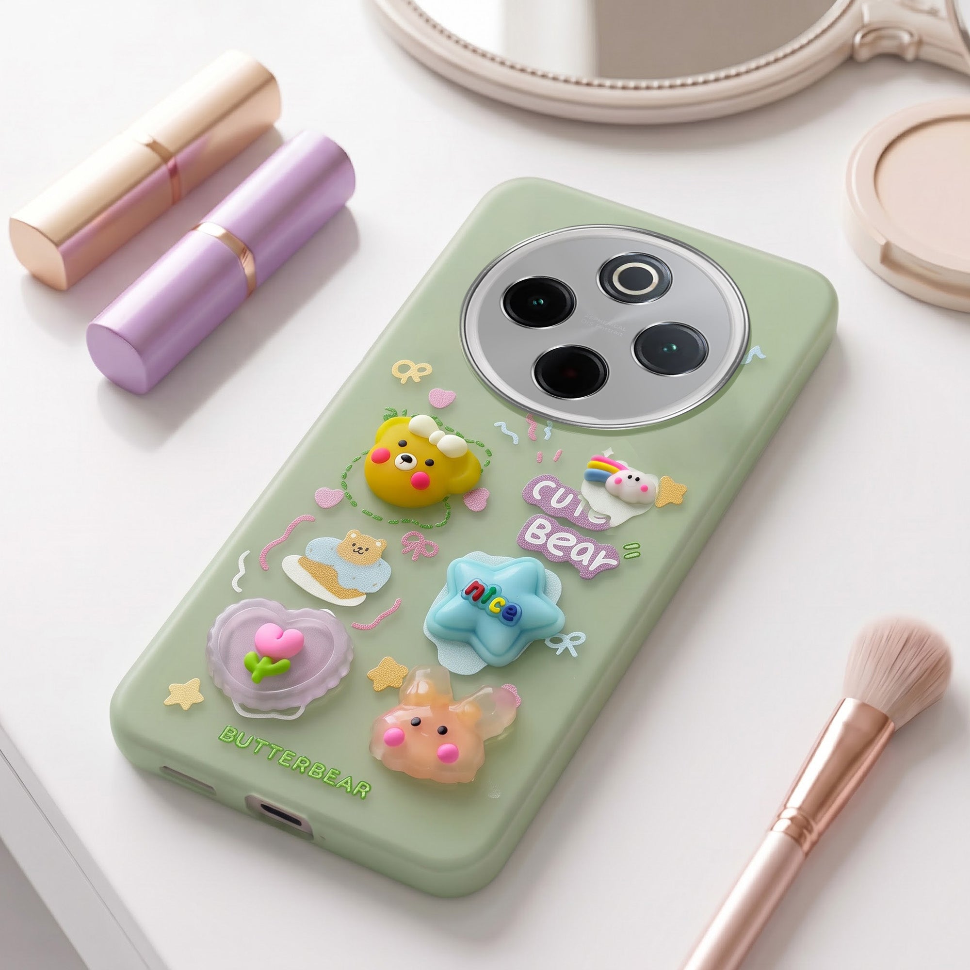 For Vivo T4 Back Cover Case (3D Cute Cartoons | Hard Back Side Soft | Matte Premium Finish | HD Printing)
