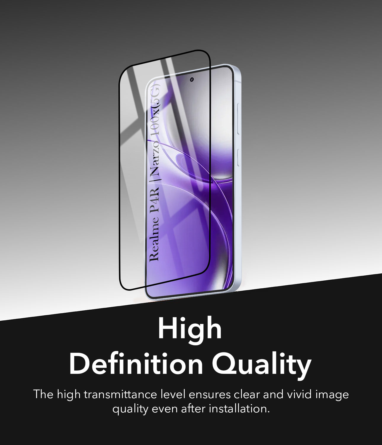 Tempered Glass For Realme P4R 5G | Realme Narzo 100X 5G Military-Grade Gorilla Tempered Glass Screen Protector With Installation Kit | Shatterproof, Full Coverage, HD Clear, Scratch Resistant (Pack of 1)