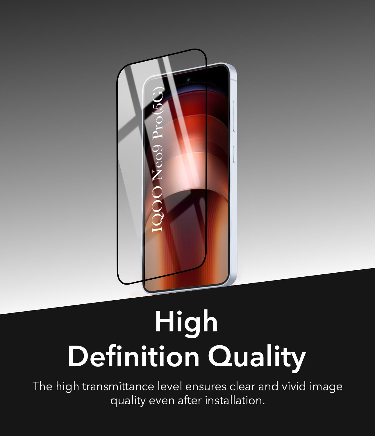 Tempered Glass For Vivo IQOO Neo 9 Pro Military-Grade Gorilla Tempered Glass Screen Protector With Installation Kit | Shatterproof, Full Coverage, HD Clear, Scratch Resistant (Pack of 1)