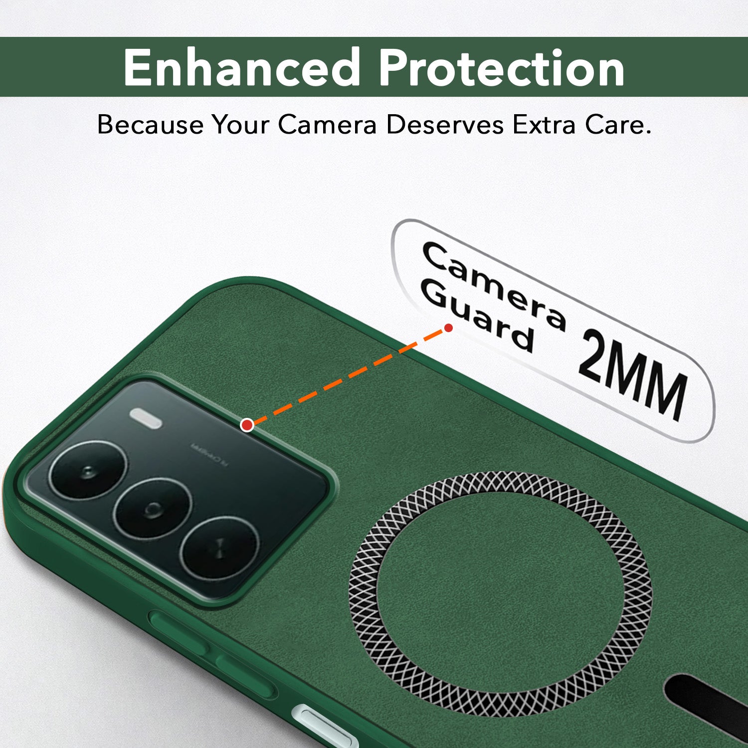 For Realme C75 5G Back Cover Case Leather Finish (MagSafe Compatible Wireless Charging | Soft Touch | Camera Bump Protection)