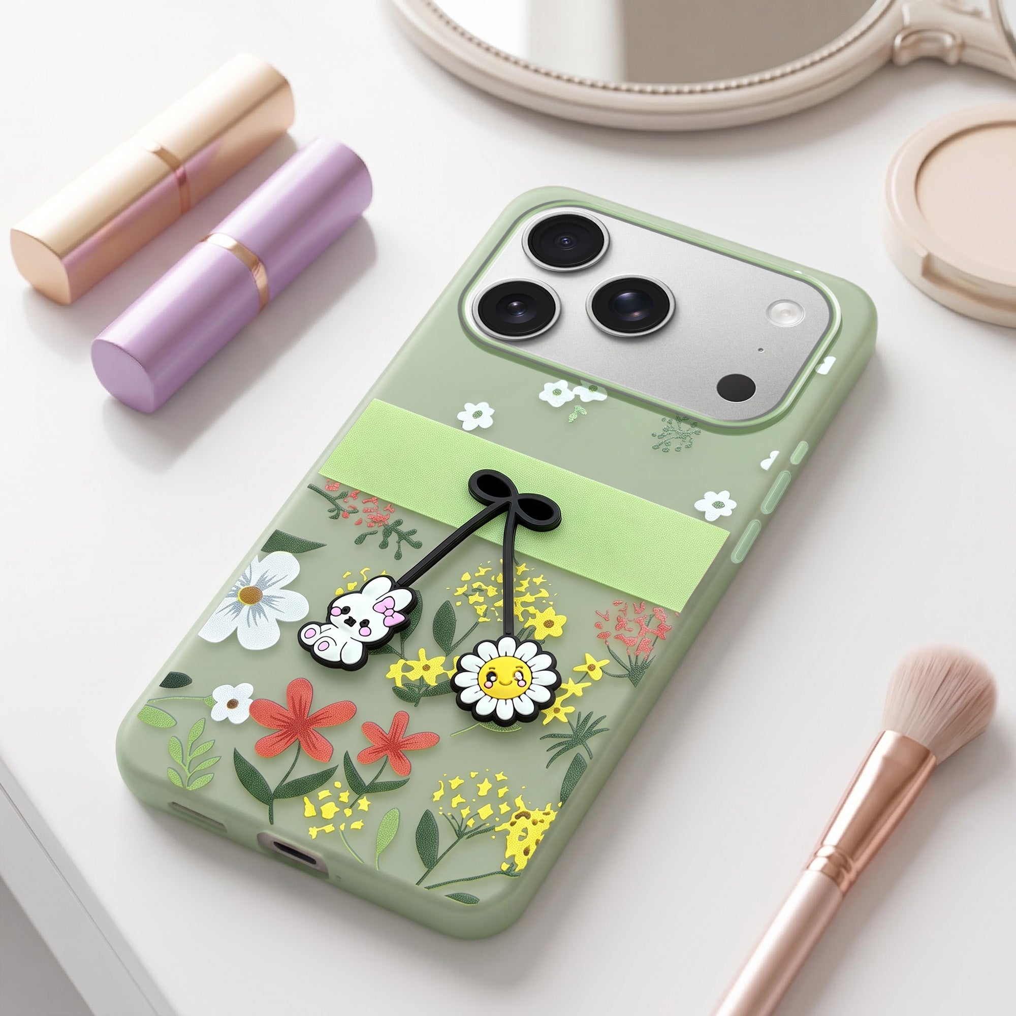 For Apple iPhone 17 Pro Back Cover Case (3D Cute Cartoons | Hard Back Side Soft | Matte Premium Finish | HD Printing)
