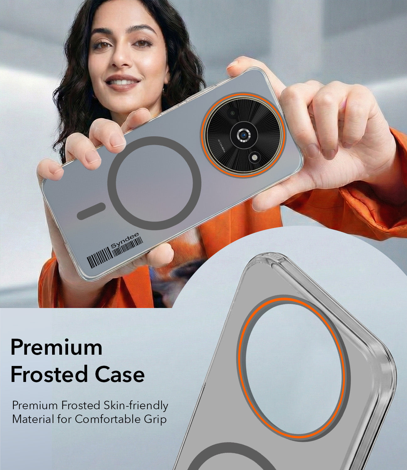 For Xiaomi Poco C61 Back Cover Case (Soft Touch | Camera Bump Protection | MagSafe Compatible | Matte Finish)