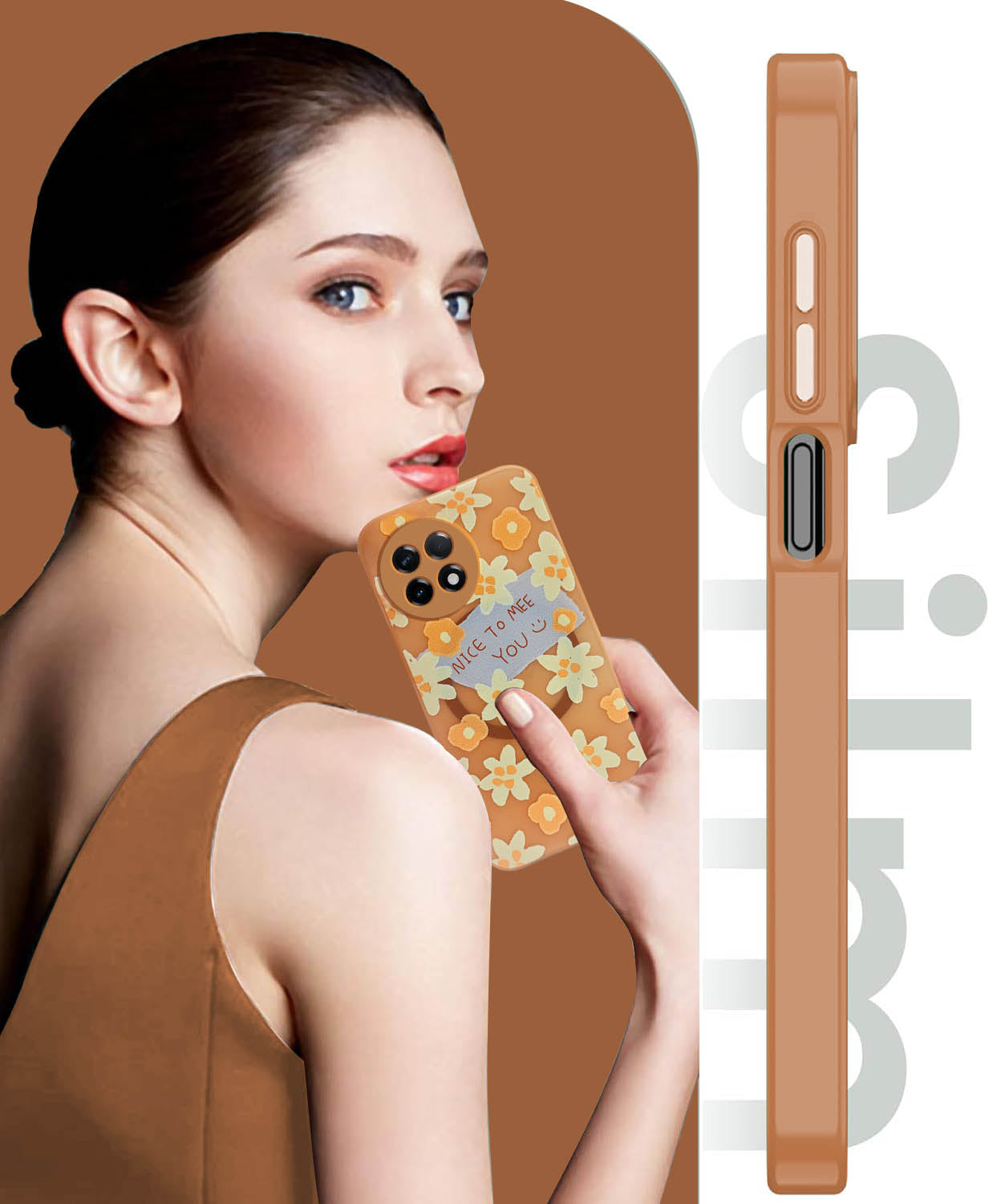 For OnePlus 11R Back Cover Case (Cute Floral Design | Flower Print for Girls | MagSafe Compatible Wireless Charging)