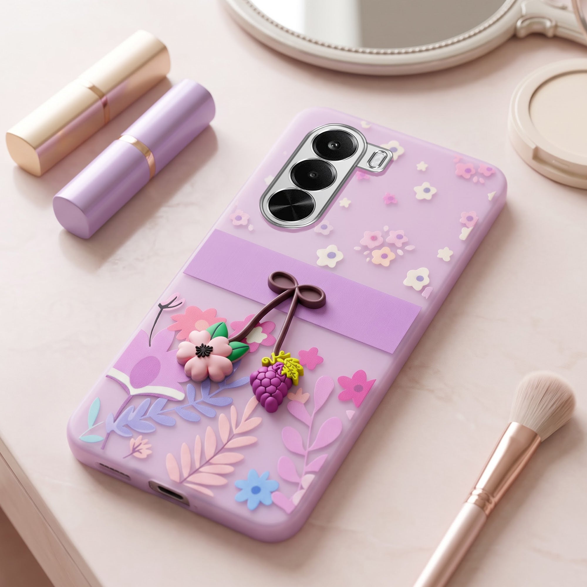 For Realme P4x Back Cover Case (3D Cute Cartoons | Hard Back Side Soft | Matte Premium Finish | HD Printing)