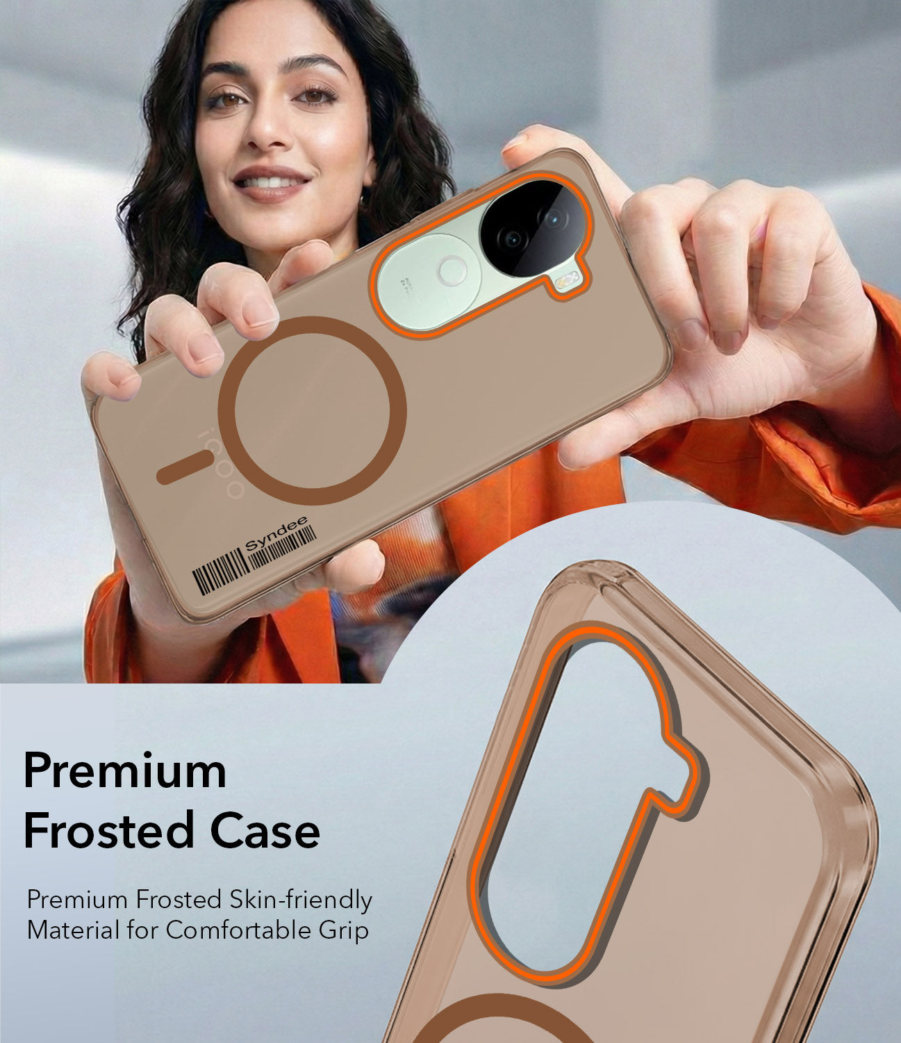 For Vivo iQOO Z9s Back Cover Case (Soft Touch | Camera Bump Protection | MagSafe Compatible | Matte Finish)