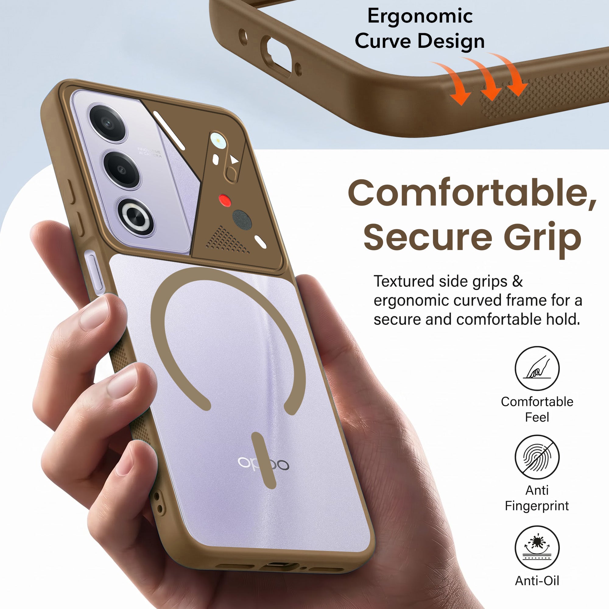 For Oppo A3 Pro 5G Back Cover Case Lifetime Anti-Yellow Clear (Camera Protection | Side Grip | Wireless MagSafe Compatible)