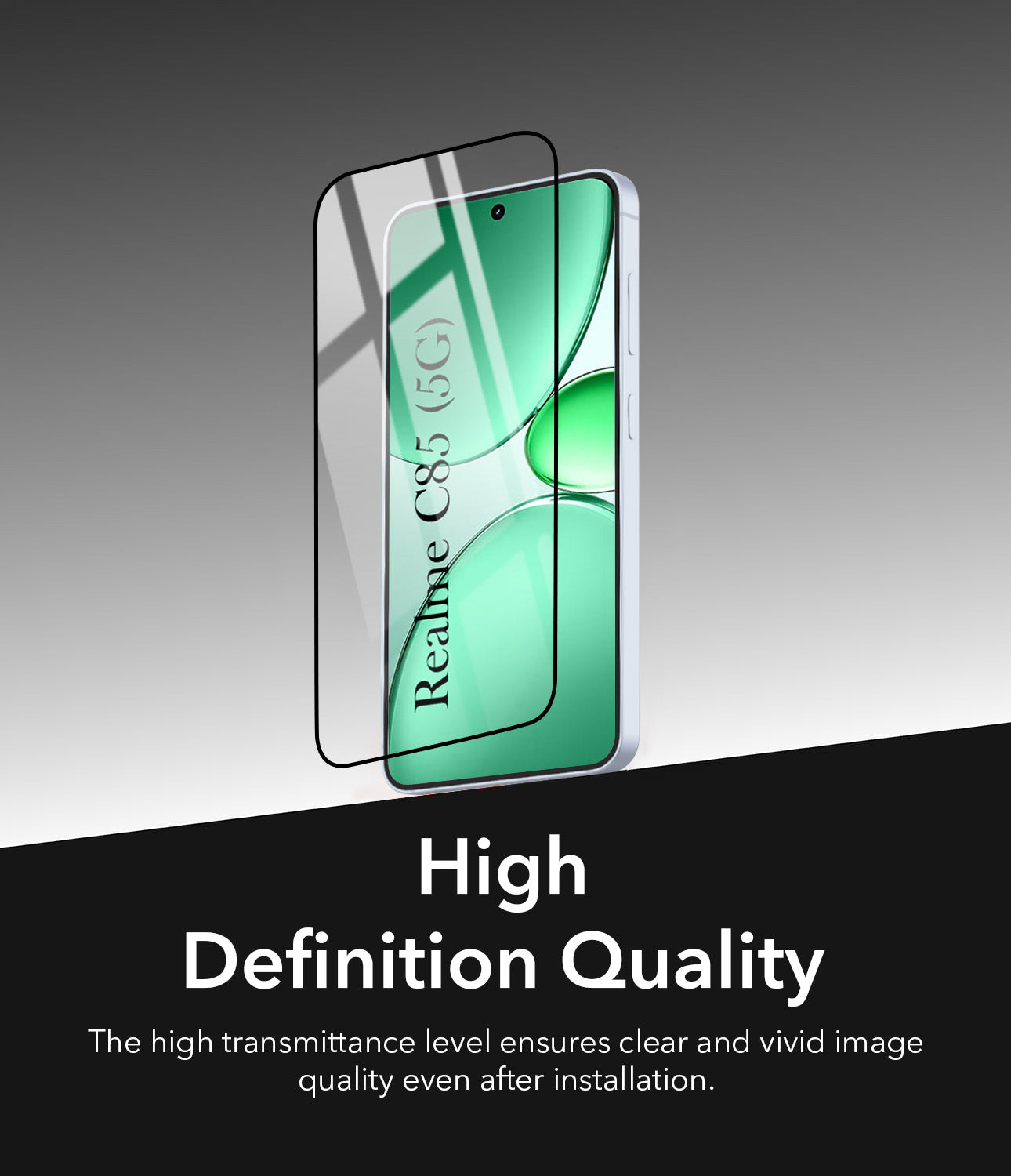 Tempered Glass For Realme C85 5G Military-Grade Gorilla Screen Protector With Installation Kit | Shatterproof, Full Coverage, HD Clear, Scratch Resistant (Pack of 1)