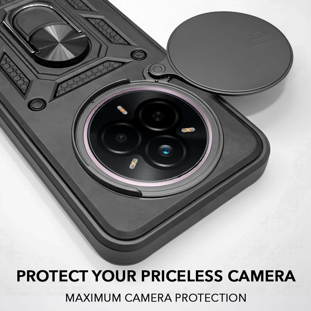 For Realme 14 Pro Back Cover Case (Hybrid Dual Armor Polycarbonate)