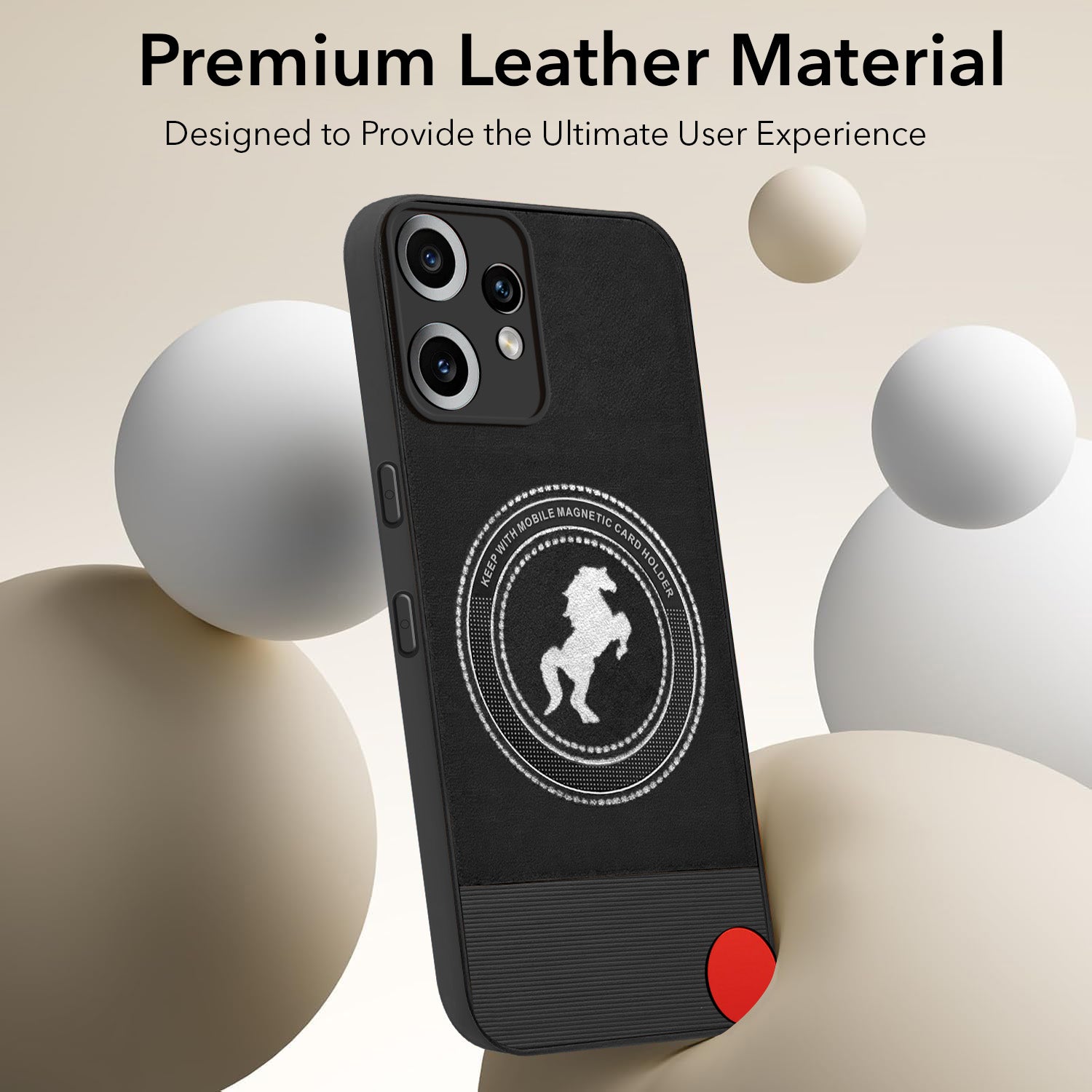 For Nothing CMF Phone 2 Pro Back Cover Case PU Leather Finish (Professional Minimalist Texture | MagSafe Compatile | Camera Protection | Sleek Sober Formal)
