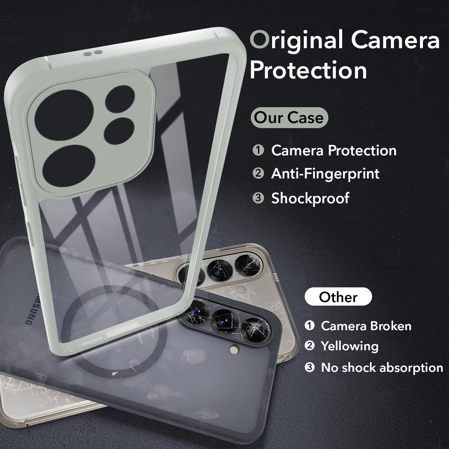 For Oppo Reno 15c Back Cover Case Ultra-Hybrid (Lifetime Anti Yellow | Anti Scratch | Crystal Clear Shockproof)