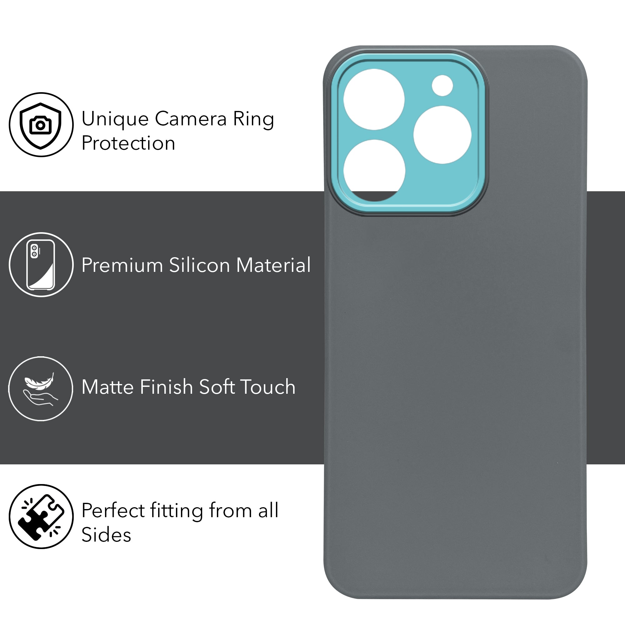 For Realme 15T | Realme Narzo 90 Back Cover Case (Dual Color Matte Finish | Full Camera Protection | Sleek and Professional)
