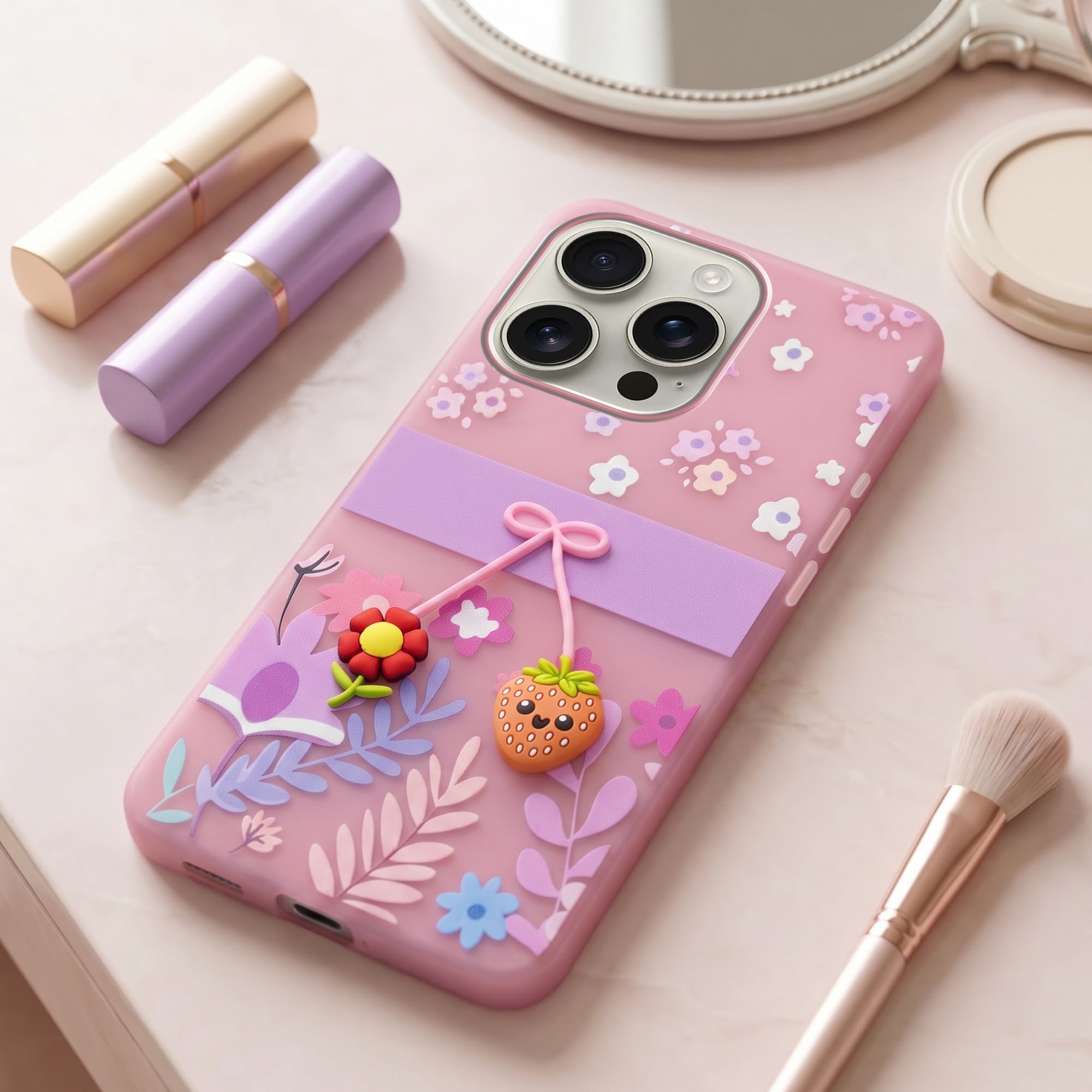 For Apple iPhone 16 Pro Back Cover Case (3D Cute Cartoons | Hard Back Side Soft | Matte Premium Finish | HD Printing)
