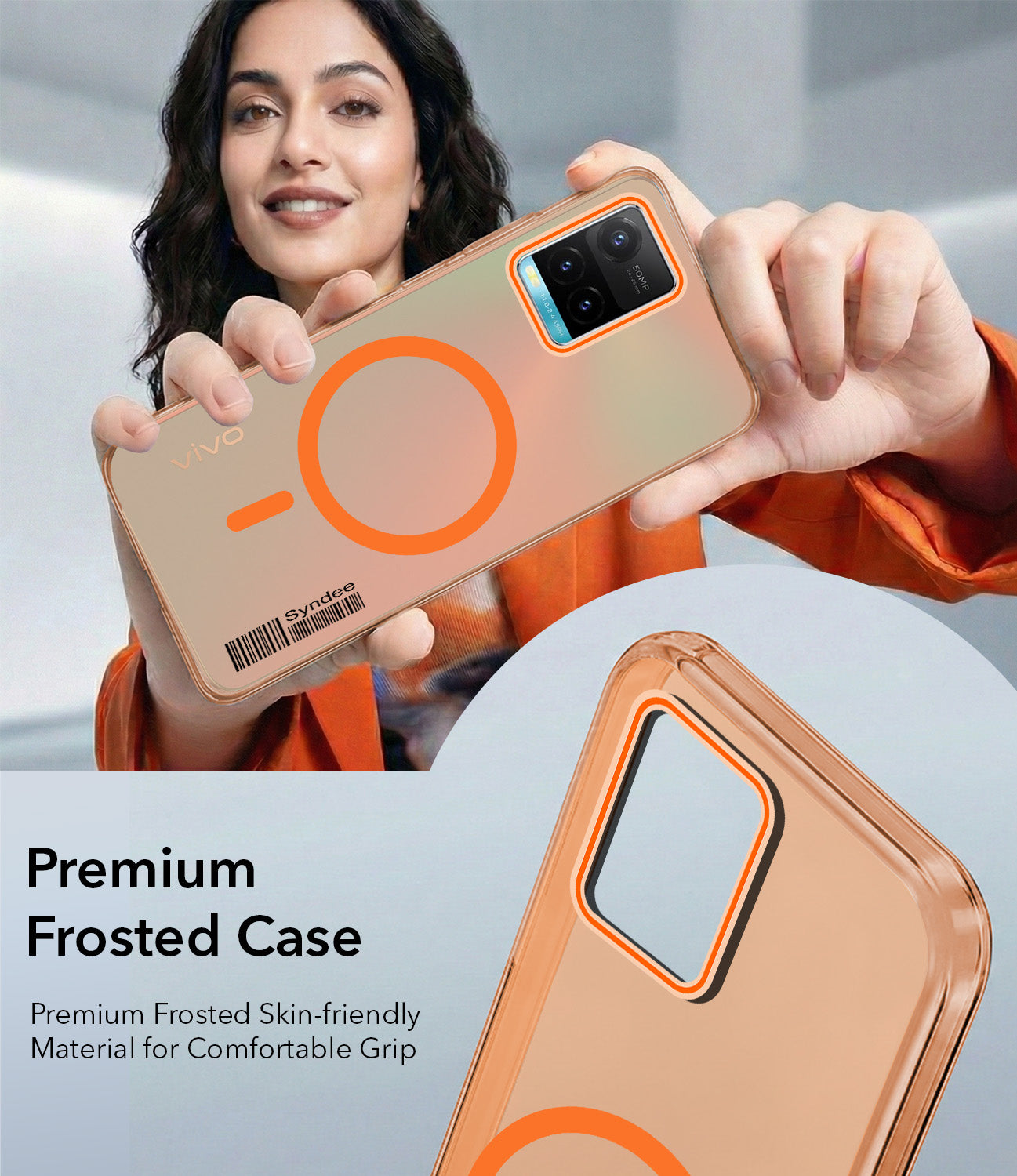 For Vivo Y33s Back Cover Case (Soft Touch | Camera Bump Protection | MagSafe Compatible | Matte Finish)