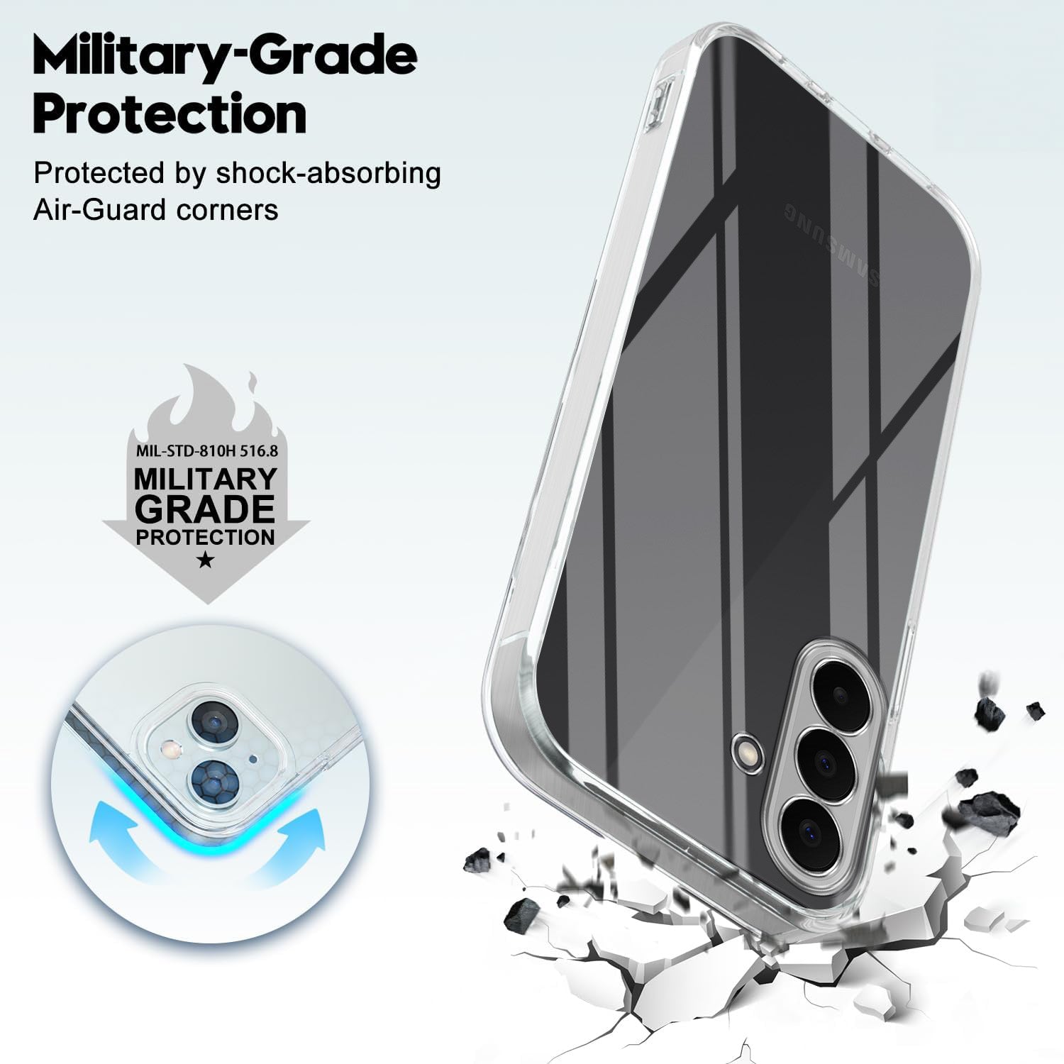 For Samsung Galaxy A27 5G | Galaxy M47 5G Back Cover Case Silicone (Clear Shockproof Case with Camera Protection | Soft and Flexible | Transparent)