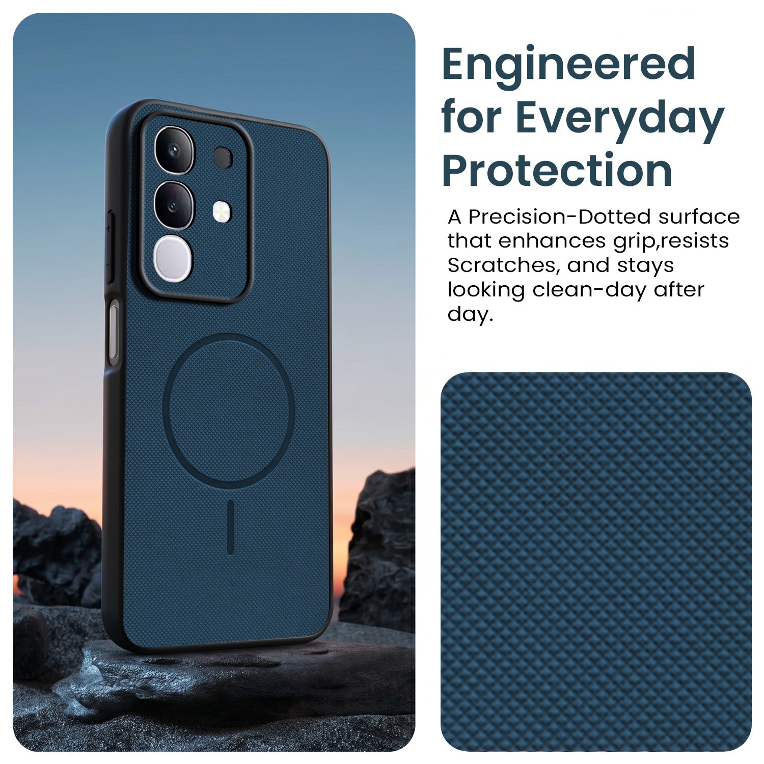 For Vivo T4x | Vivo Y31 Pro Back Cover Case PU Leather (Texture Grip Design | Professional Minimalist | Camera Protection | Soft and Flexible)