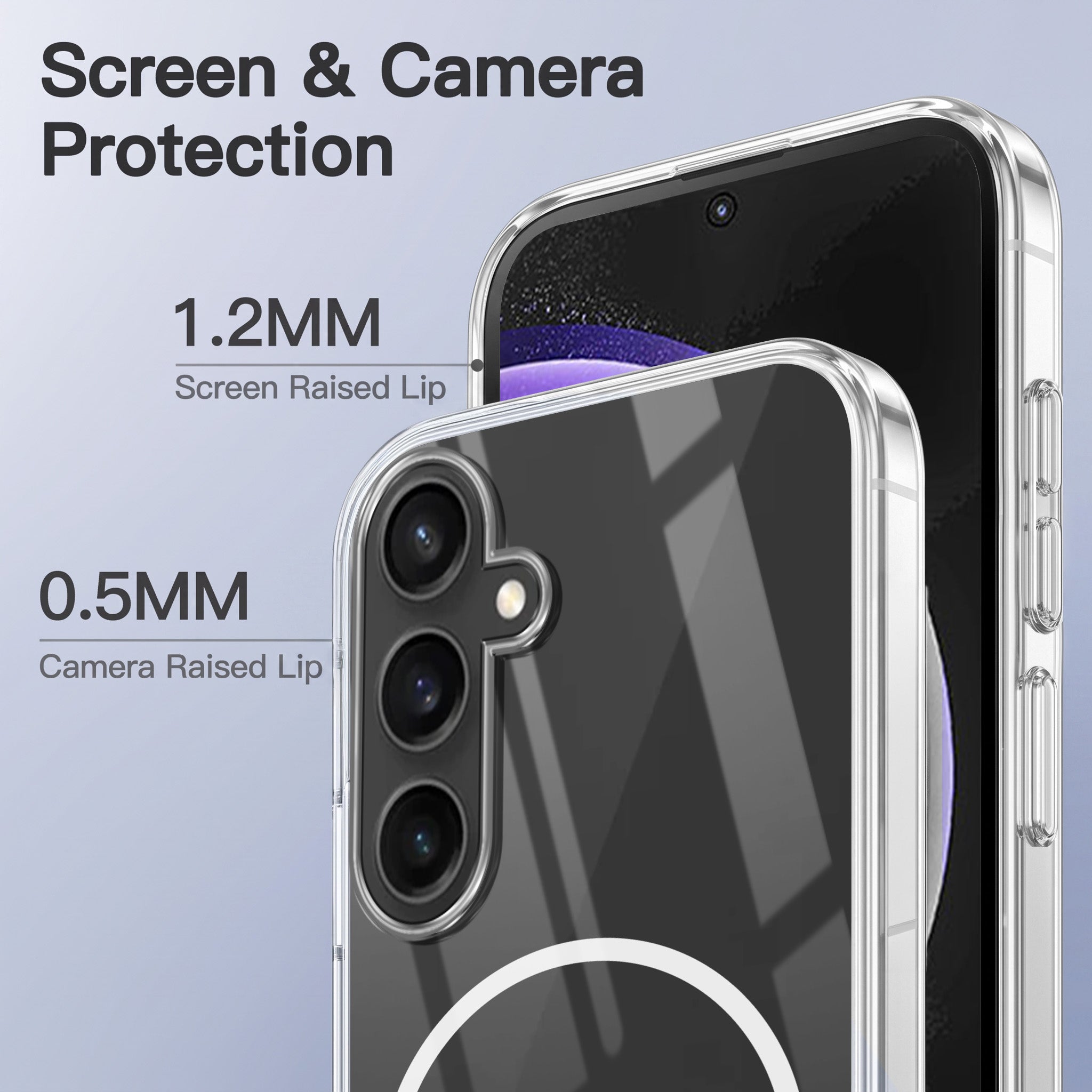 For Samsung Galaxy S23 FE 5G Back Case Cover Crystal Anti Yellow (Unbreakable PC | MagSafe Wireless Charging Support |Camera Protection Bump)