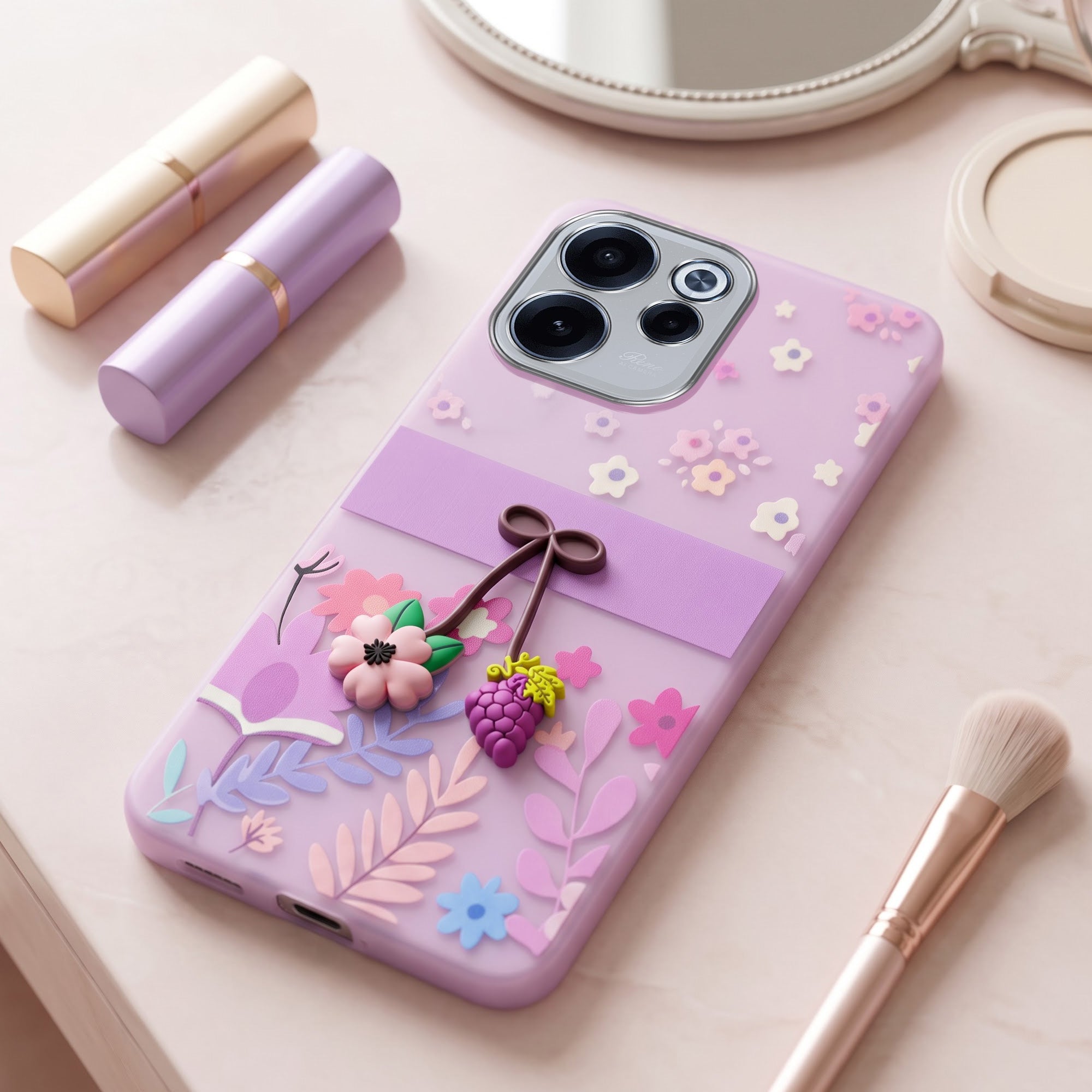 For Oppo Reno 15c Back Cover Case (3D Cute Cartoons | Hard Back Side Soft | Matte Premium Finish | HD Printing)