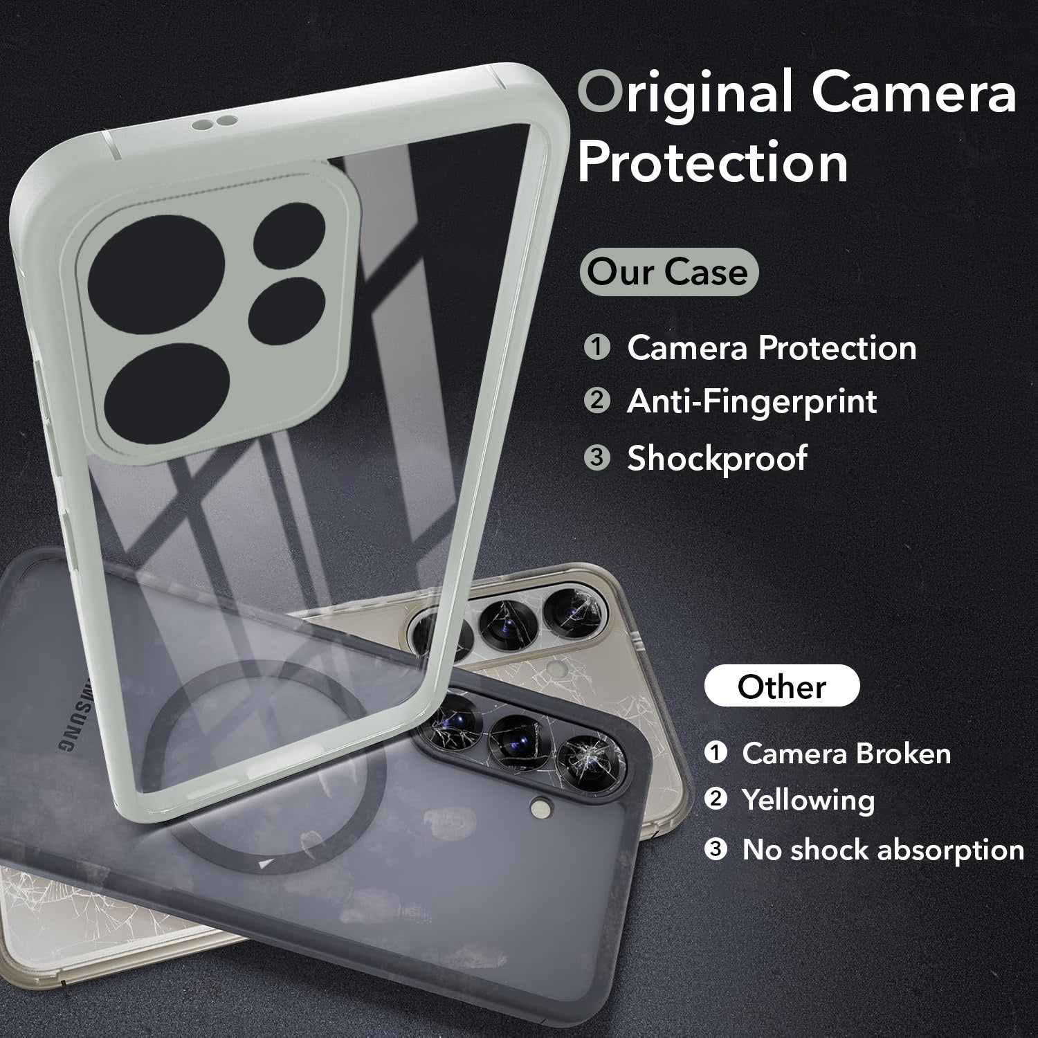For Oppo Reno15 Pro 5G | Oppo Reno 15 Pro 5G Back Cover Case Ultra-Hybrid (Lifetime Anti Yellow | Anti Scratch | Crystal Clear Shockproof)