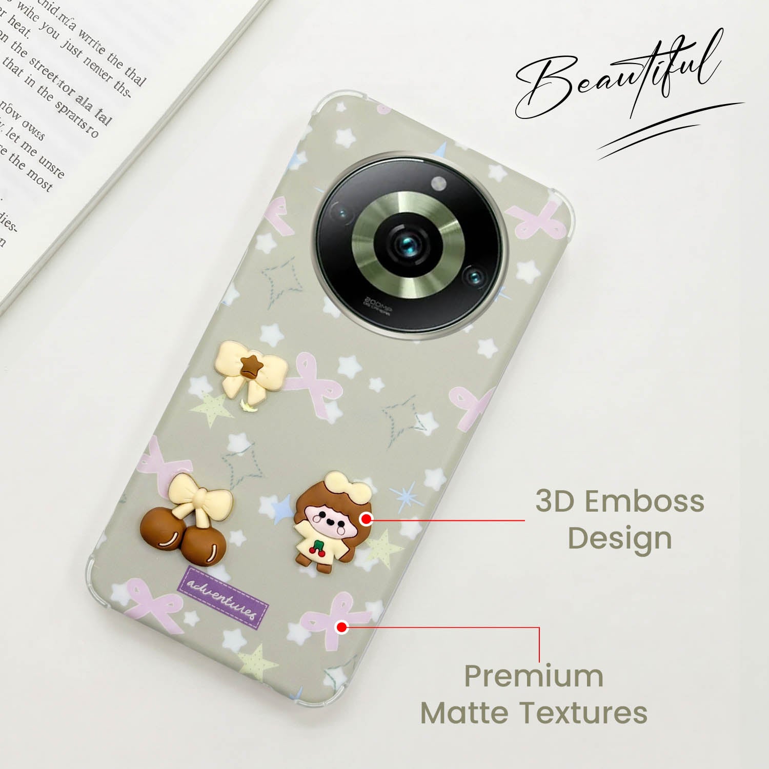 For Realme 11 Pro 5G | Realme 11 Pro Plus 5G Back Cover Case (3D Cute Cartoons | Hard Back Side Soft | Matte Premium Finish | HD Printing)