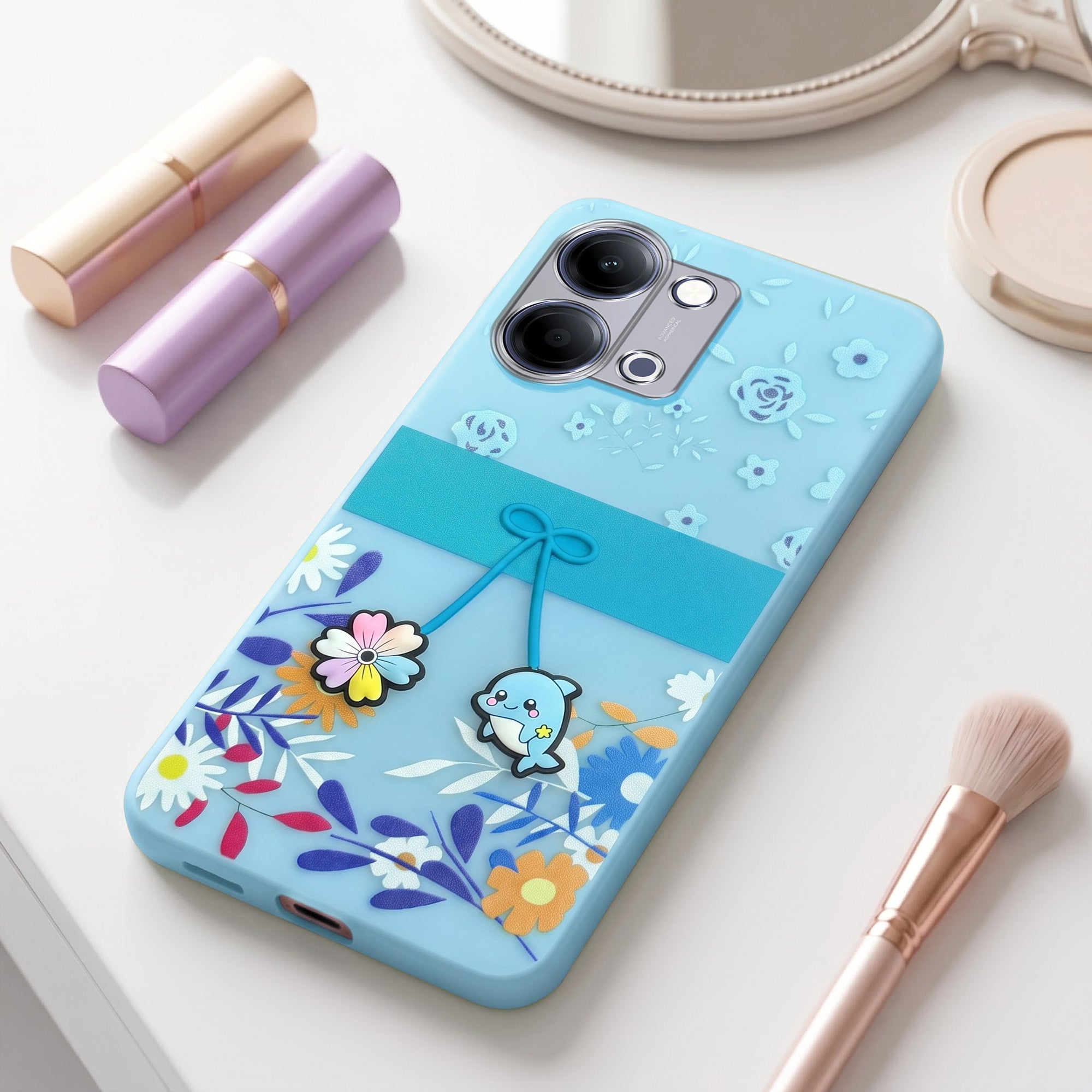 For Vivo Y11 | Vivo Y21 5G Back Cover Case (3D Cute Cartoons | Hard Back Side Soft | Matte Premium Finish | HD Printing)