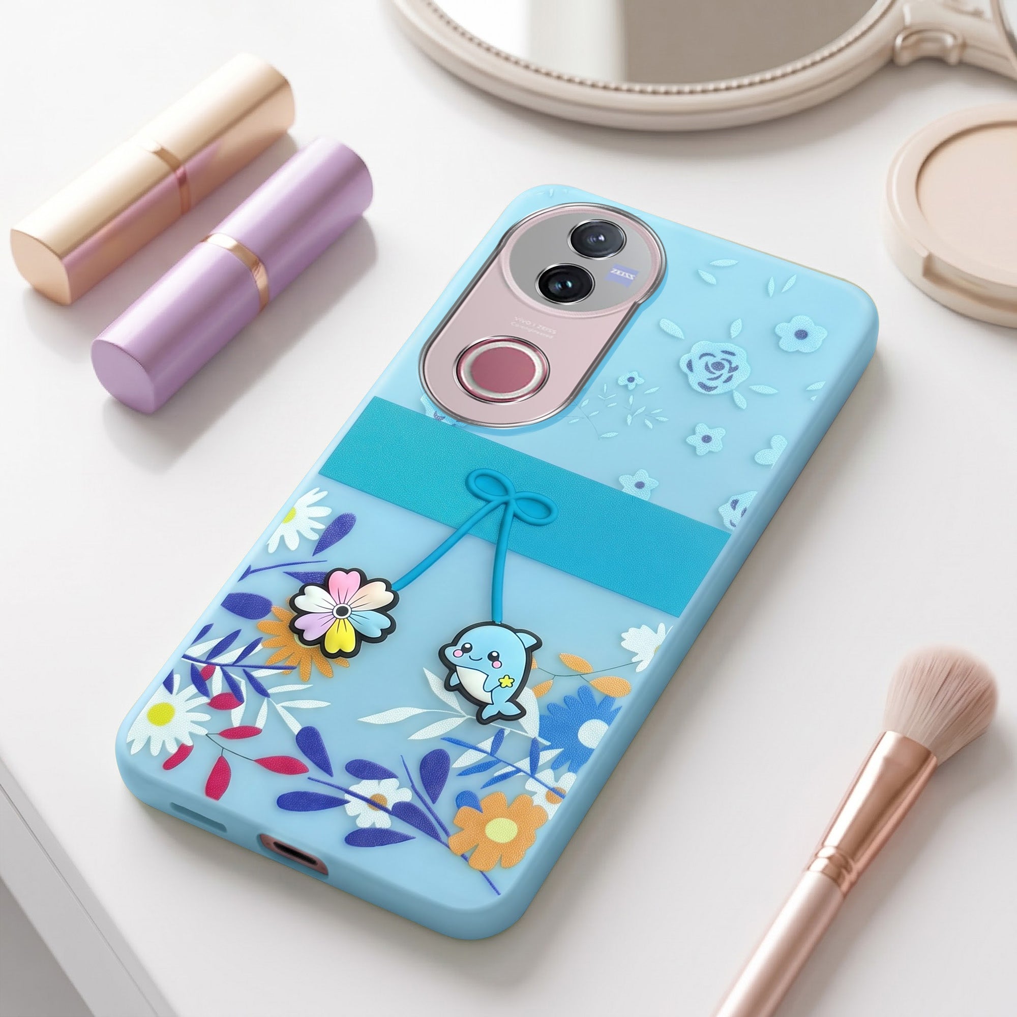 For Vivo V50 | Vivo V50e Back Cover Case (3D Cute Cartoons | Hard Back Side Soft | Matte Premium Finish | HD Printing)