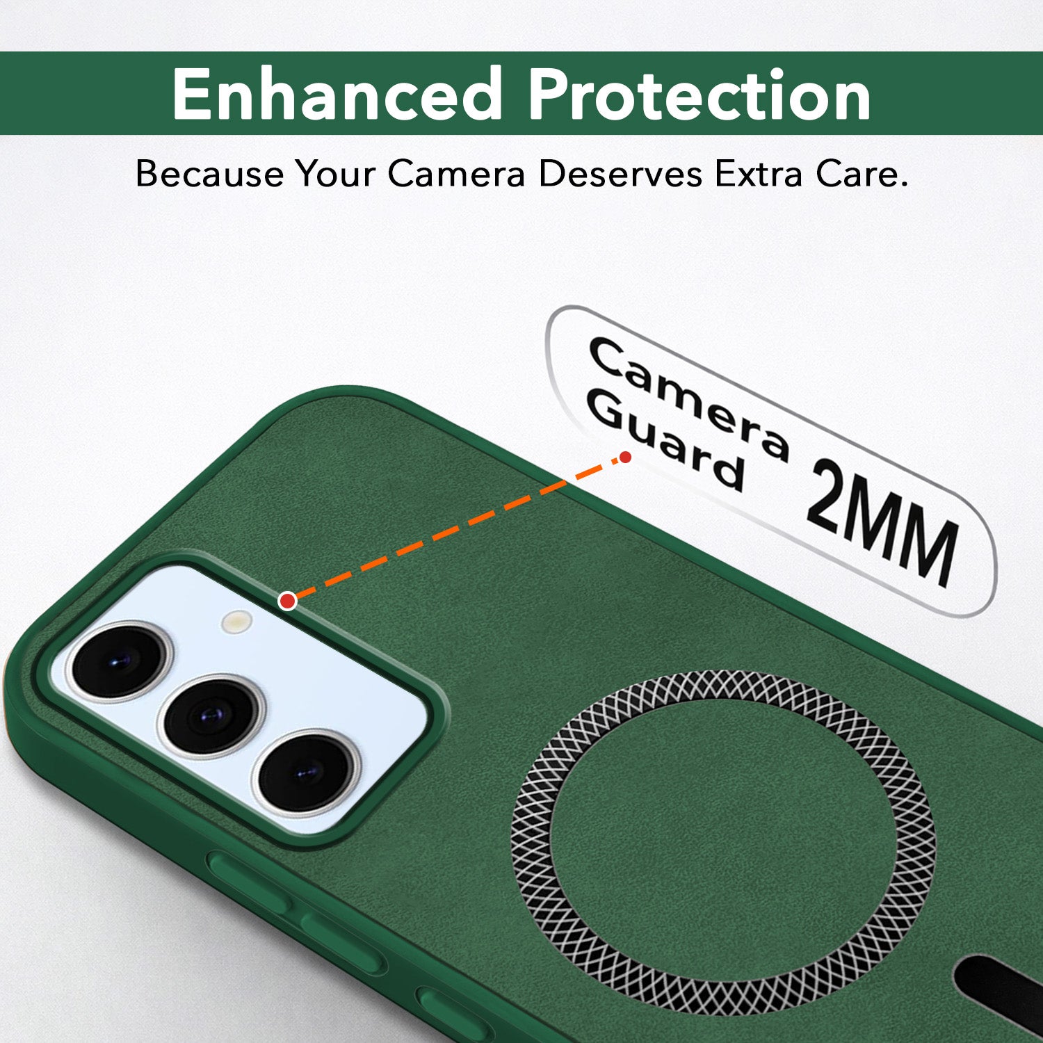 For Samsung Galaxy S24 FE Back Cover Case Leather Finish (MagSafe Compatible Wireless Charging | Soft Touch | Camera Bump Protection)