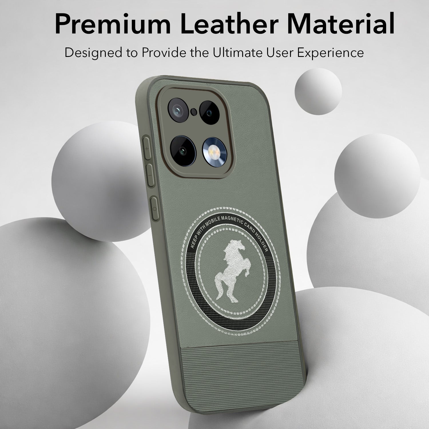 For Realme 16 Pro Back Cover Case PU Leather Finish (Professional Minimalist Texture | MagSafe Compatile | Camera Protection | Sleek Sober Formal)